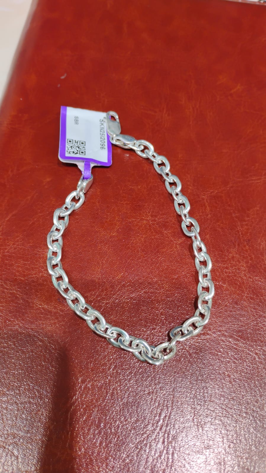 Sterling Silver Round Link Gents Bracelet
