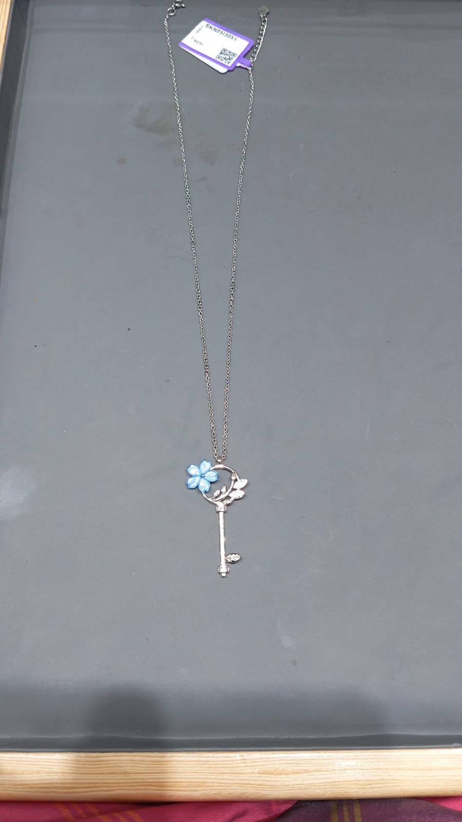 925 Sterling Silver Key Pendant Chain