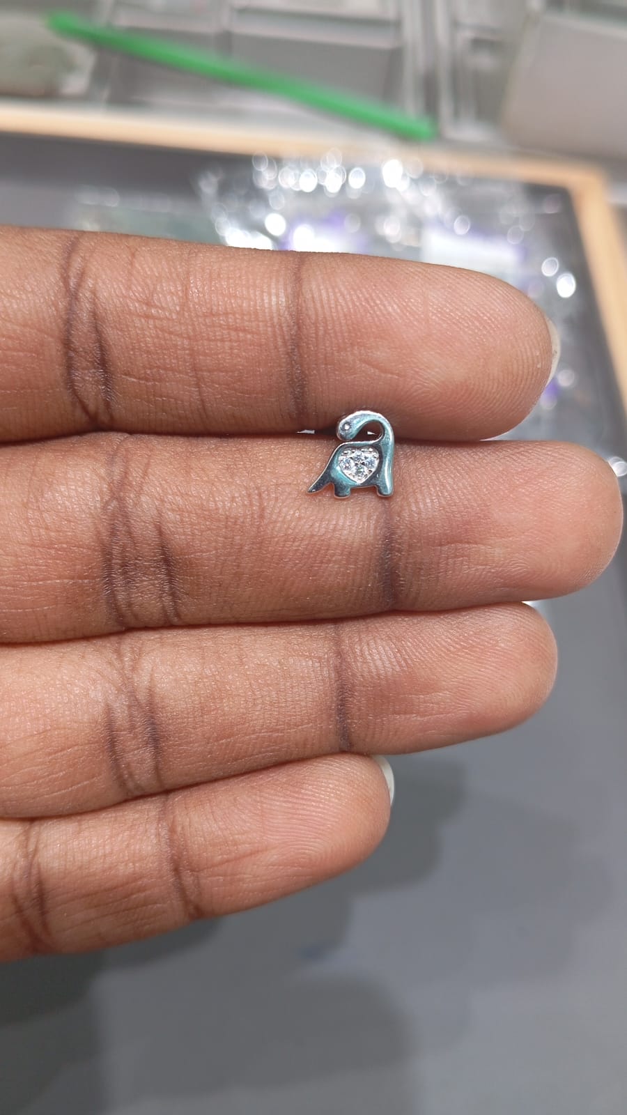 92.5 Sterling Silver Small Dragon Stud Earrings