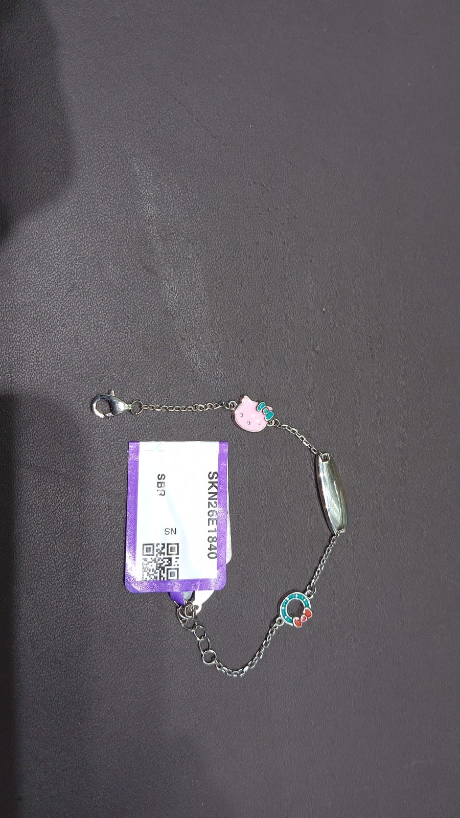 92.5 Sterling Silver Hello Kitty Baby Bracelet