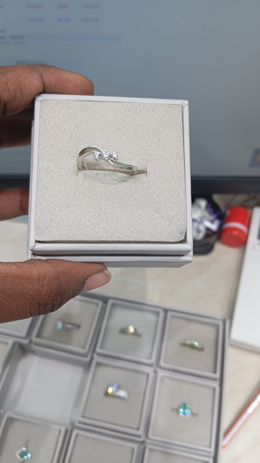 Two-Stone Bypass Ring