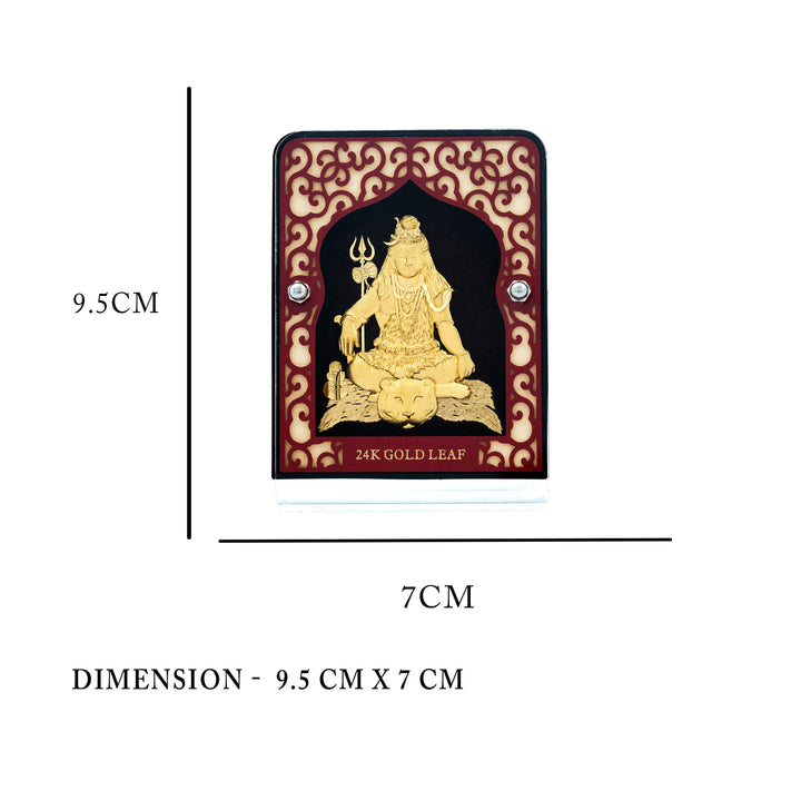24KT Gold Foil Shiva Frame Hindu Religious Gift