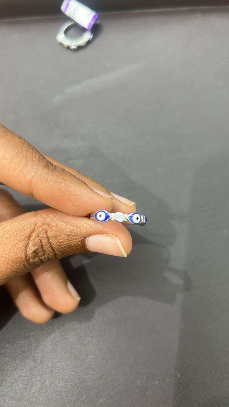 925 Silver Fancy Evil Eye Toe Ring