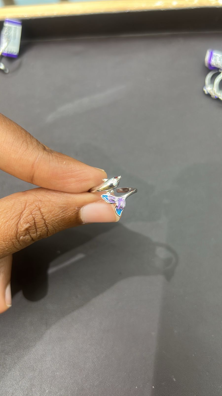 925 Silver Fancy Dolphin Toe Ring