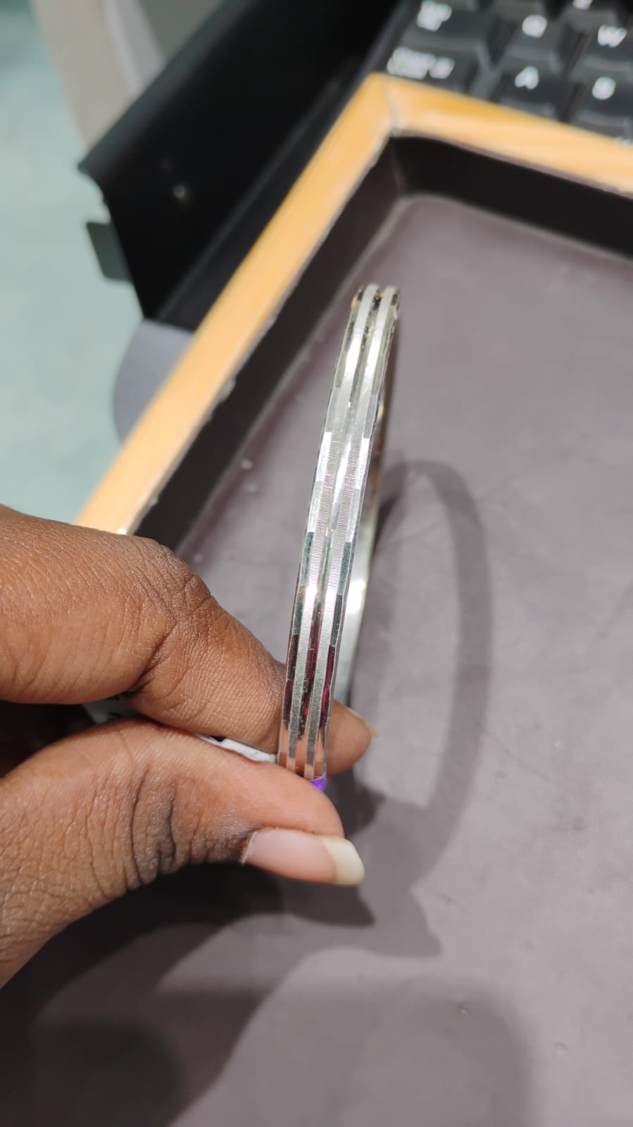 Triple-Line Sterling Silver Kada