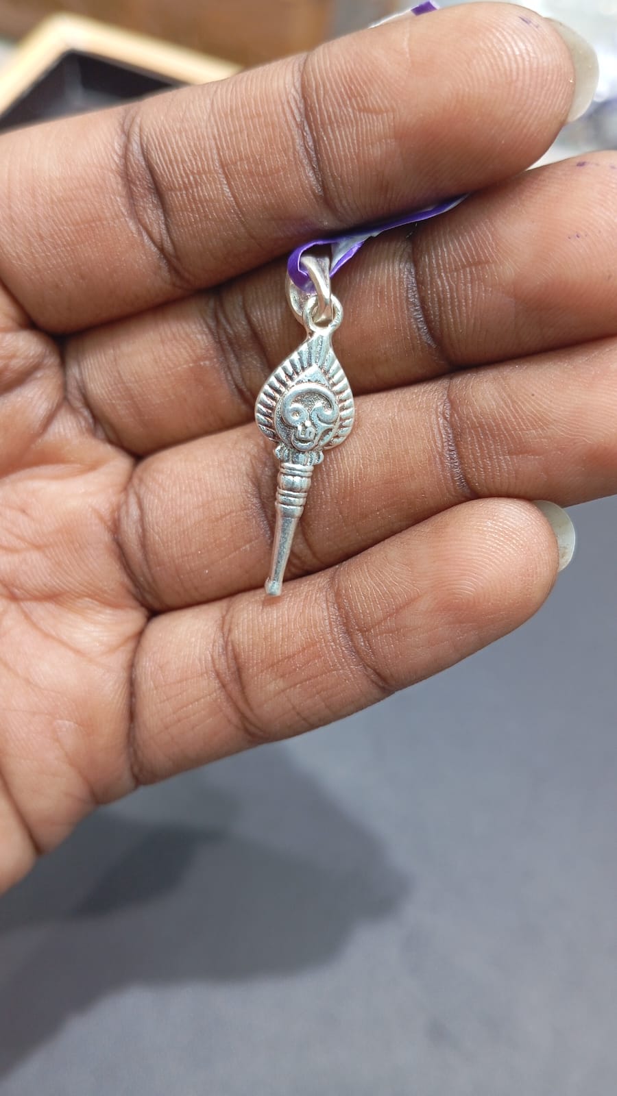 Vel Silver Pendant with Om Symbol