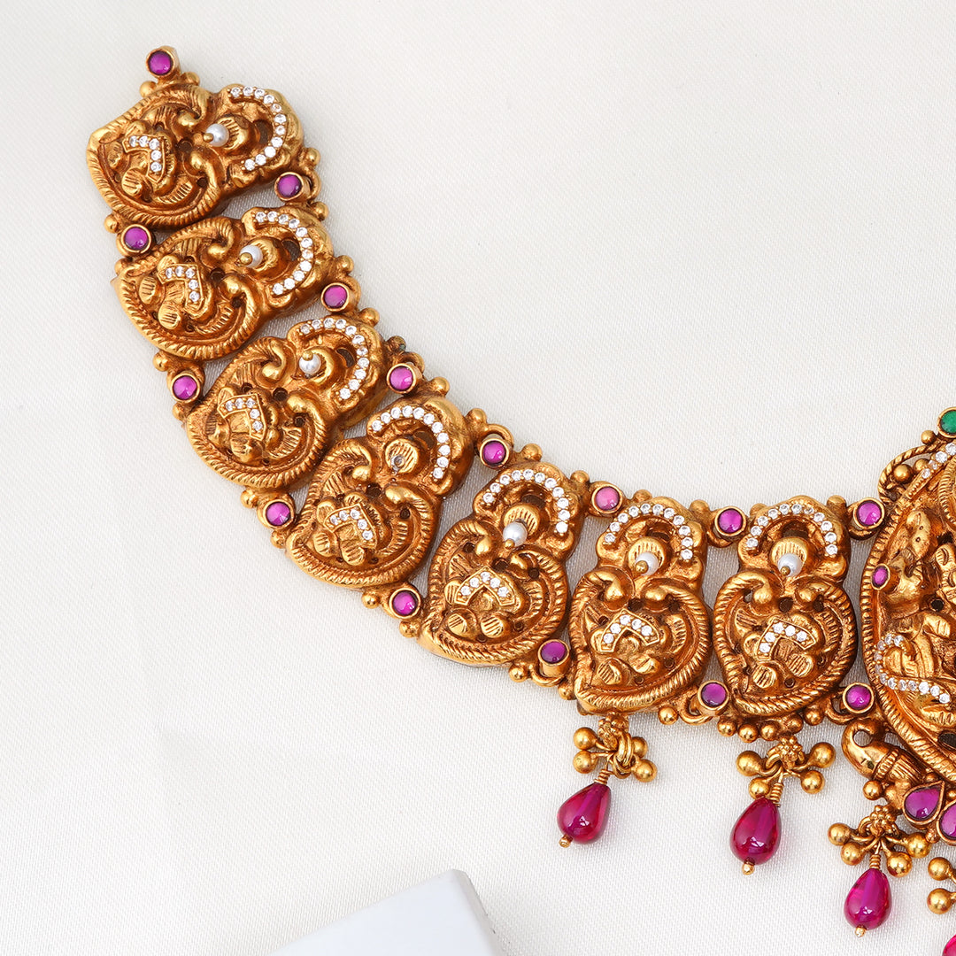 Handcrafted Nagas style silver jewellery necklace