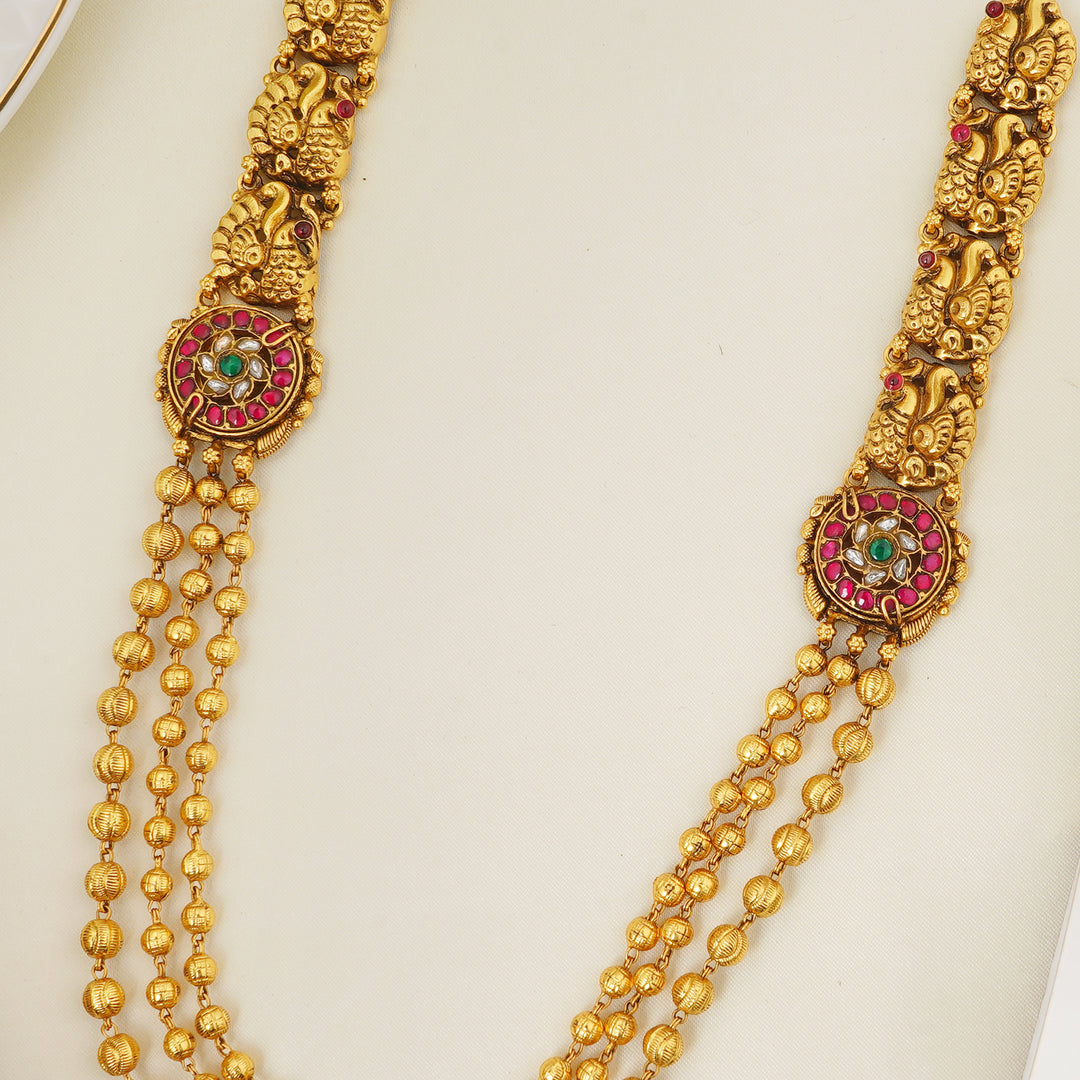 Ruby stone antique finish haram