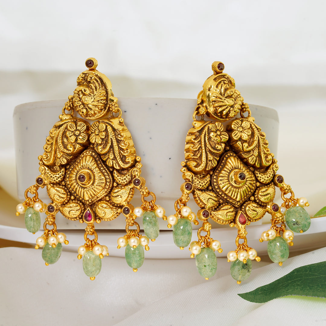 Sathupalli temple design earrings