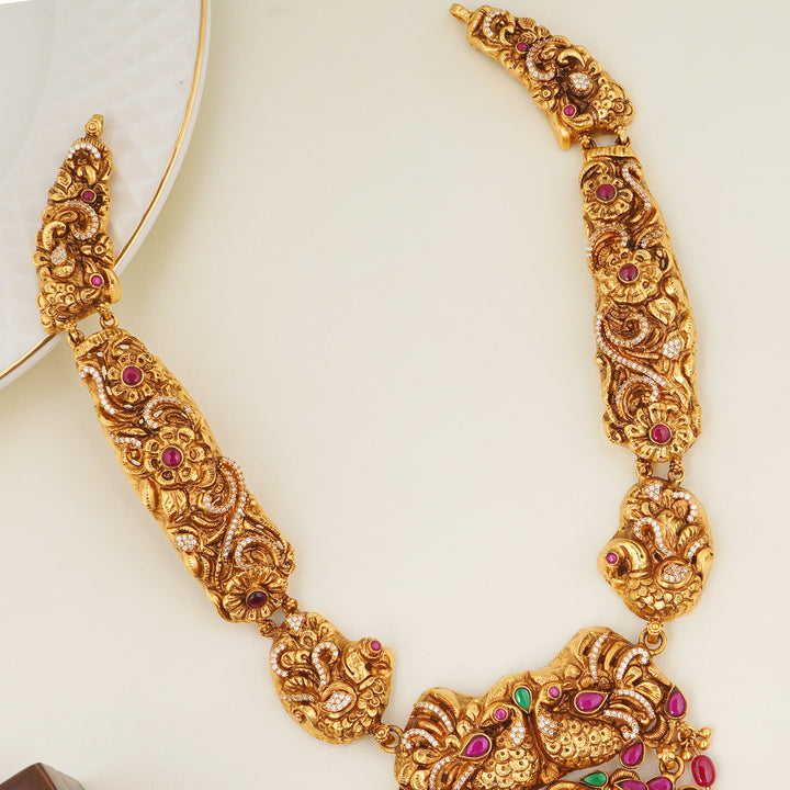 South Indian bridal haram in silver