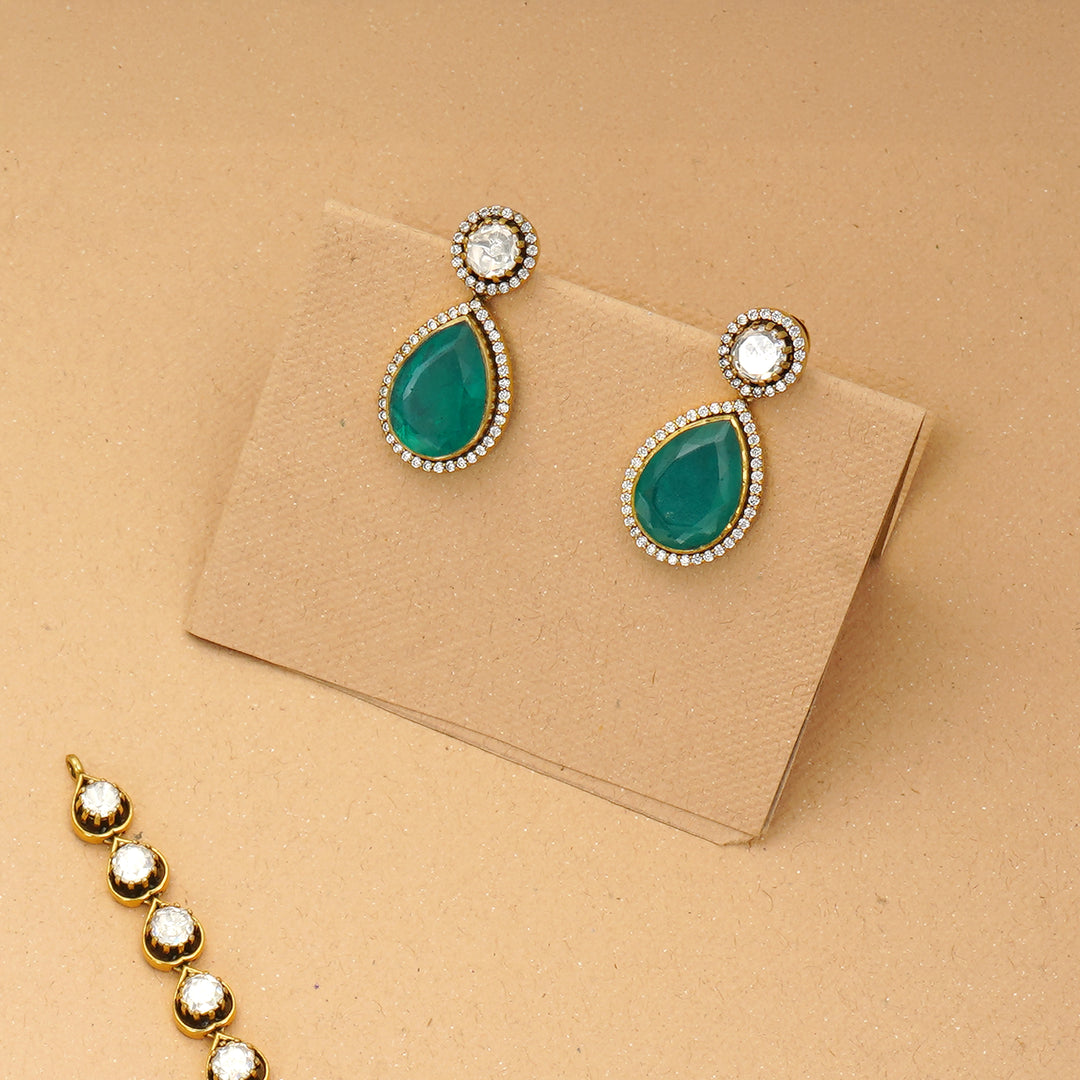 Victorian emerald stone earning for women
