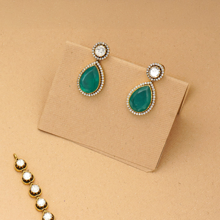 Victorian emerald stone earning for women