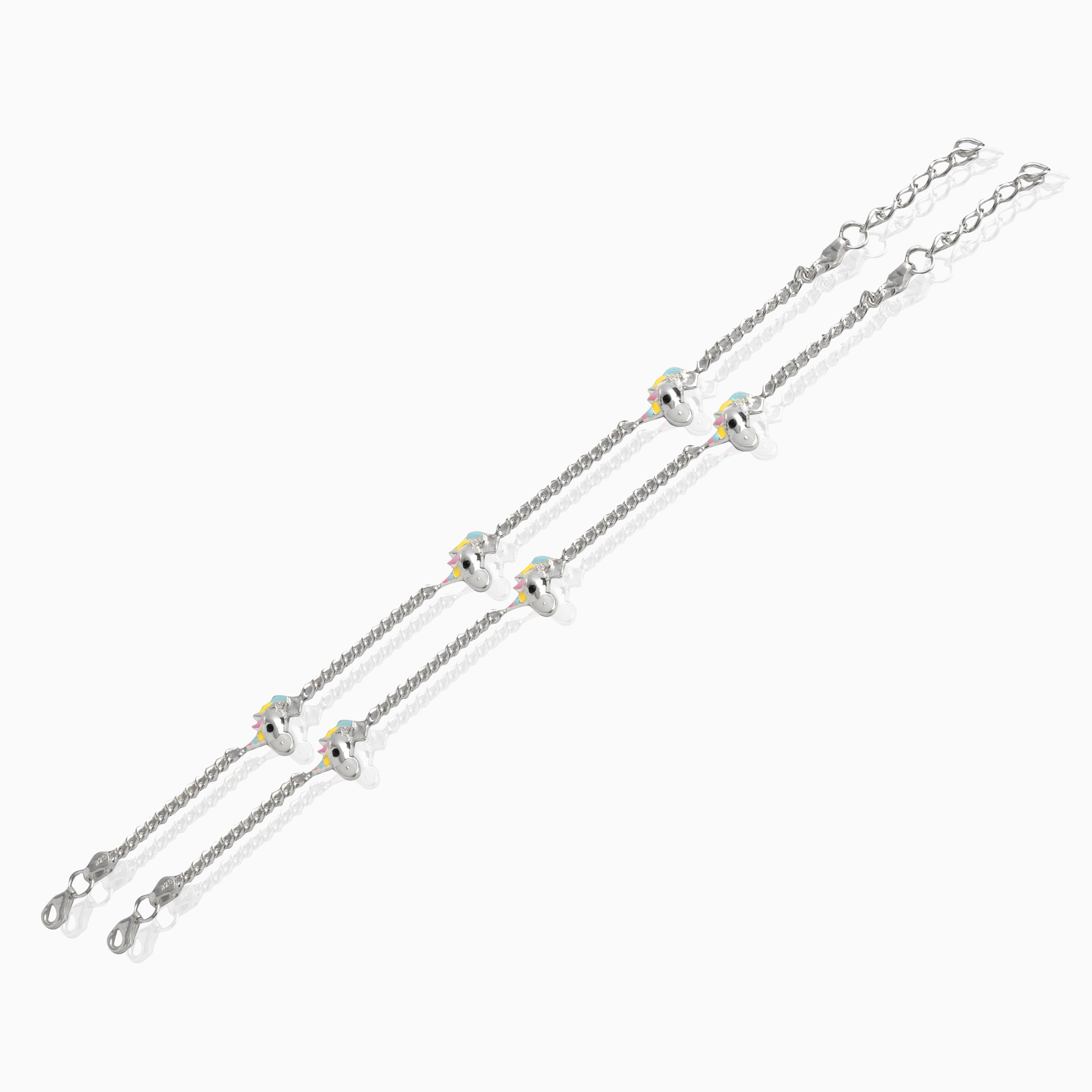 Unicorn Enamel Kids Anklet