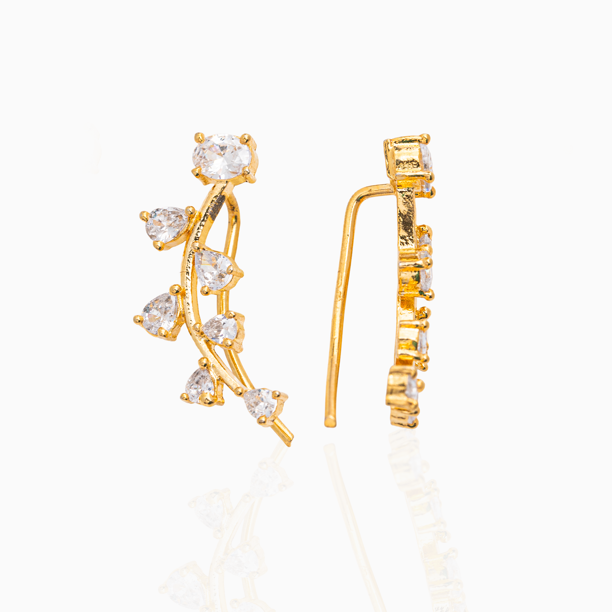 Gold Plated Leaf Ear Cuff