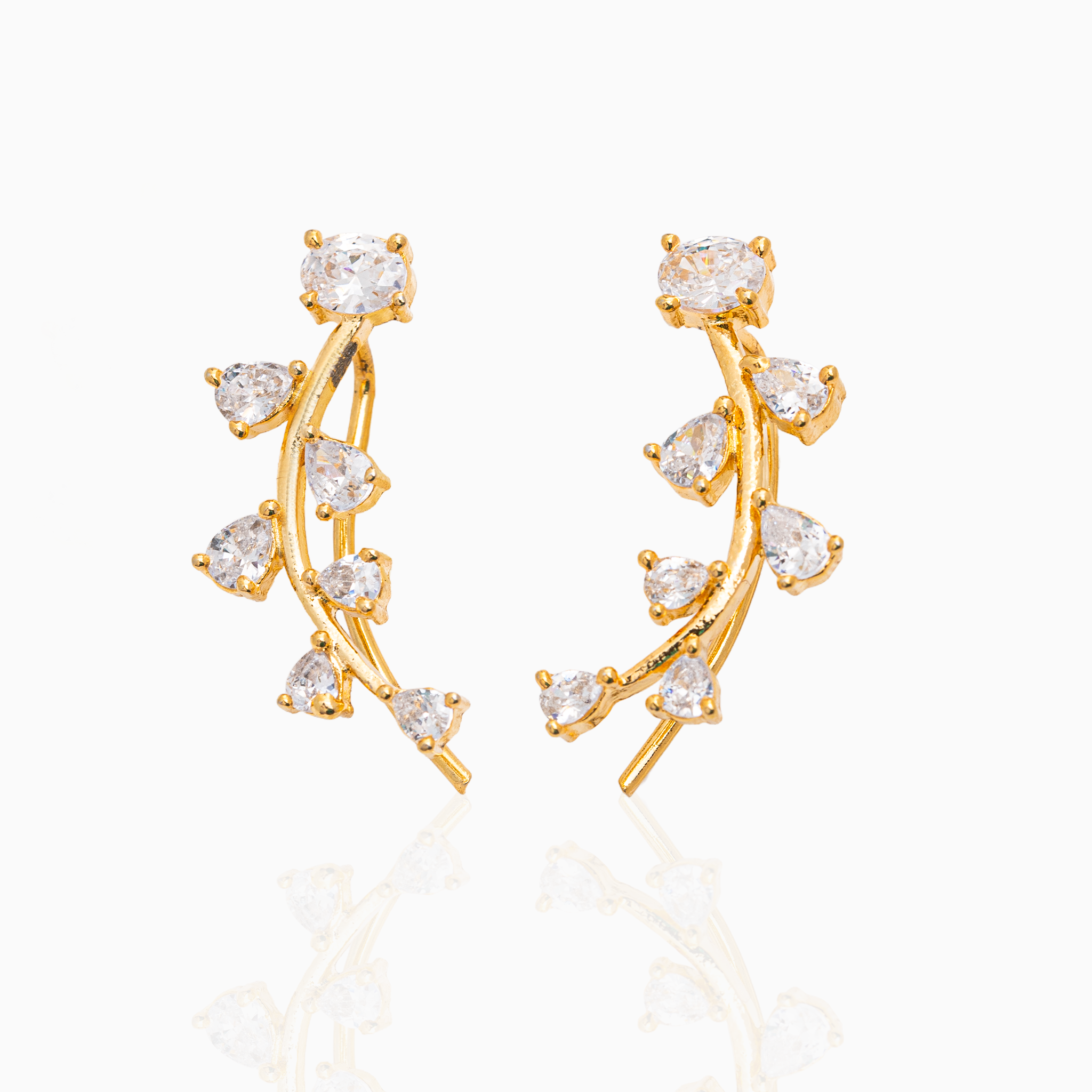 Gold Plated Leaf Ear Cuff