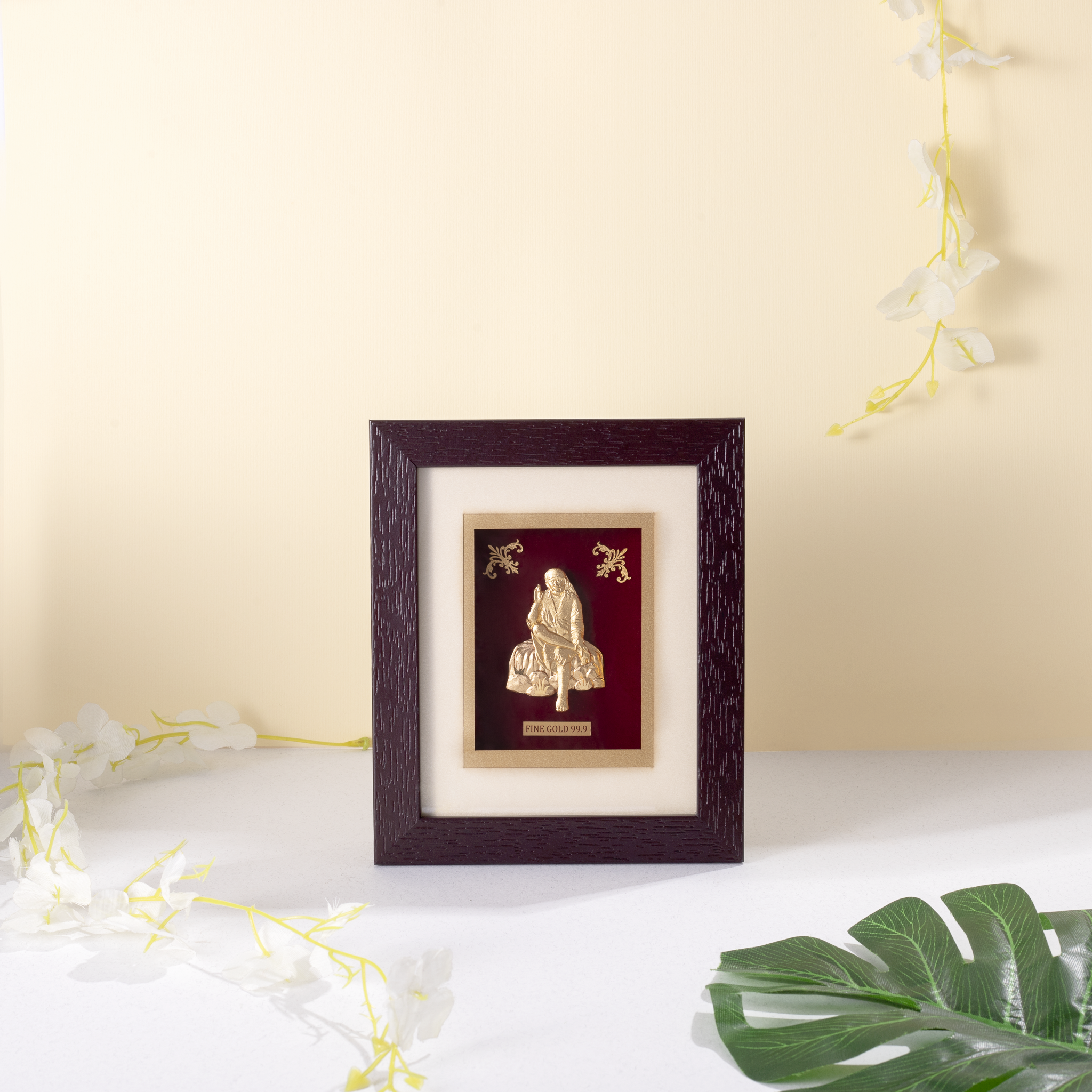 Fine Gold  24KT Shirdi Sai Baba Gold-Plated Frame