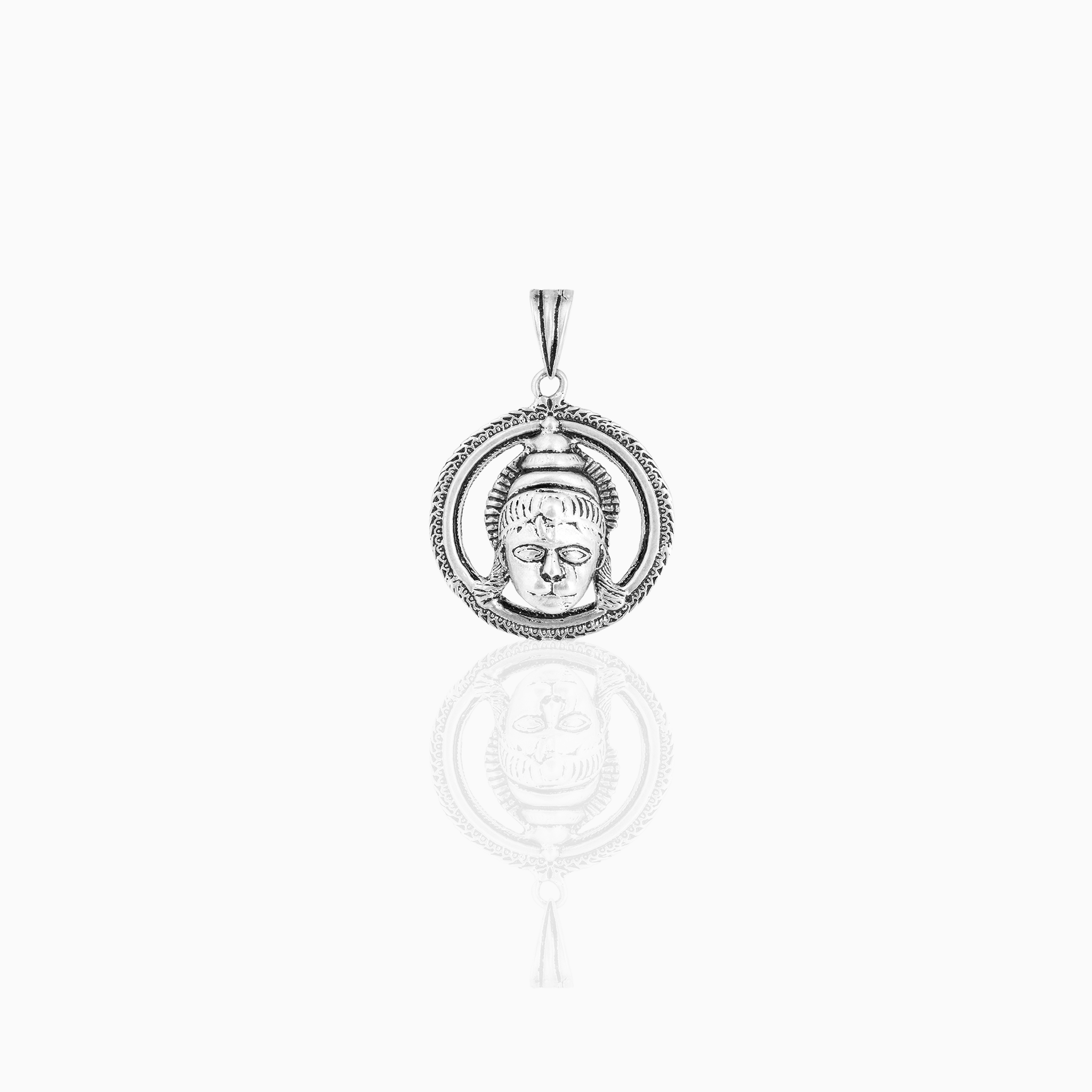 Lord Hanuman Face Silver Pendant