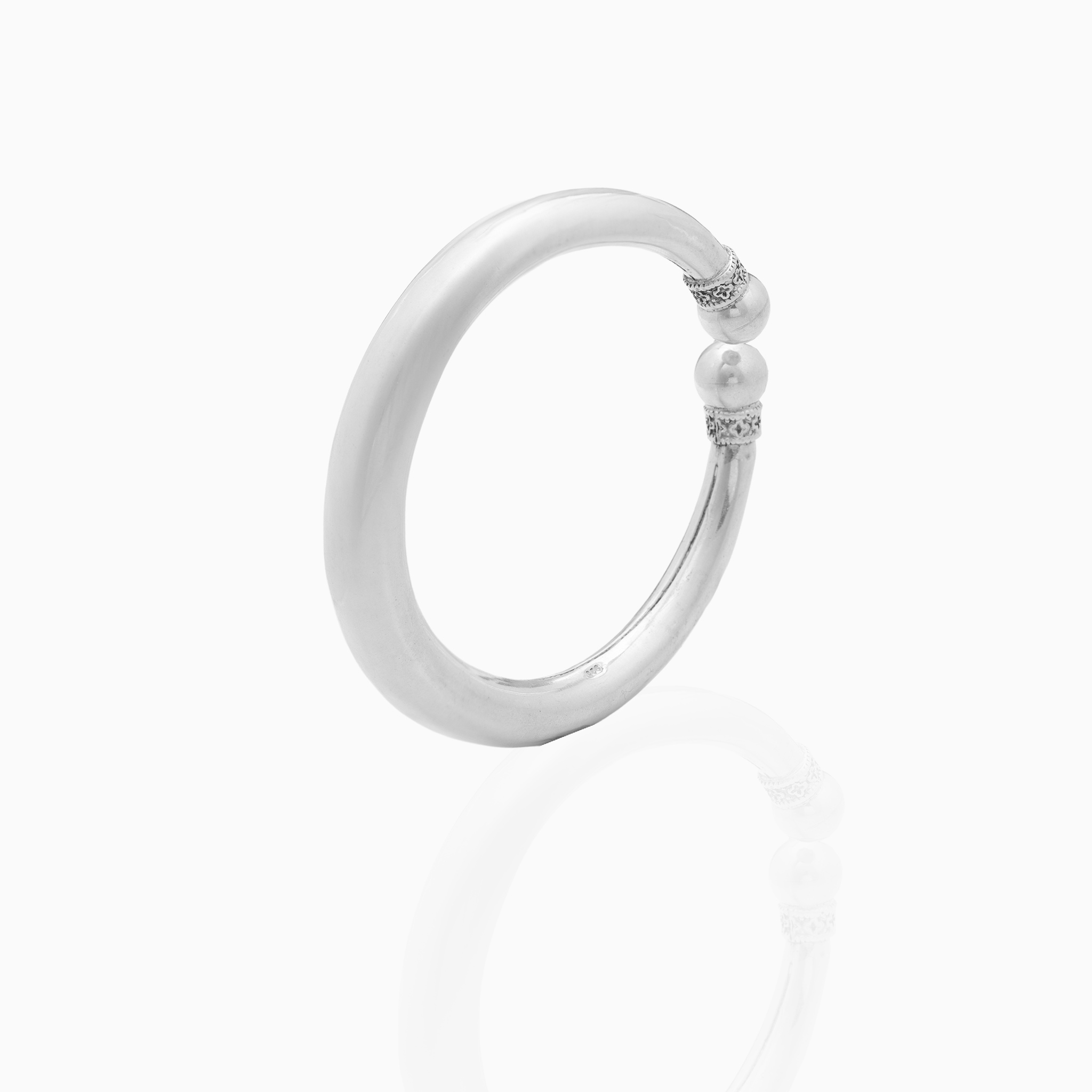 Antique Silver Ball-End Kada