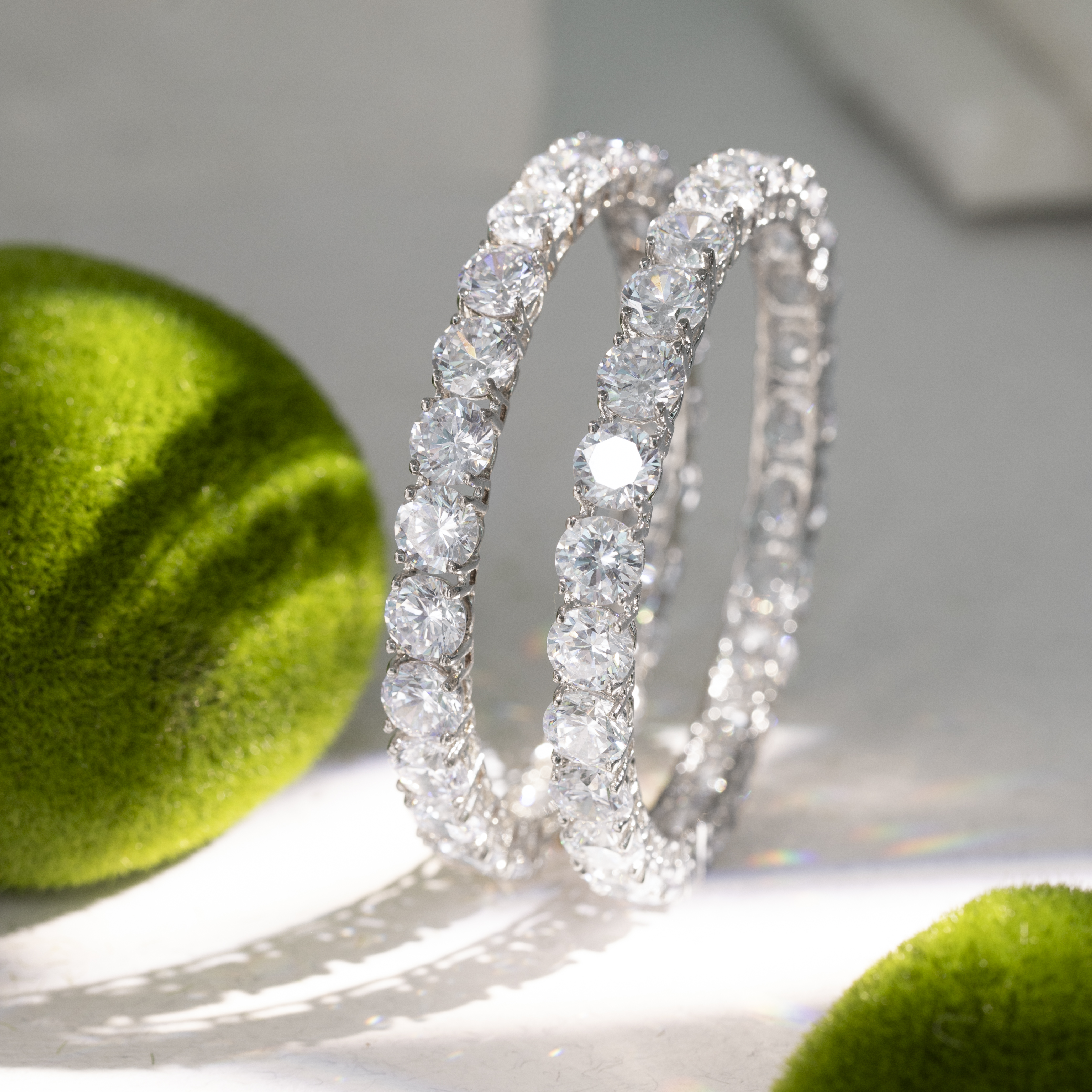 925 Silver Moissanite Tennis Bangles