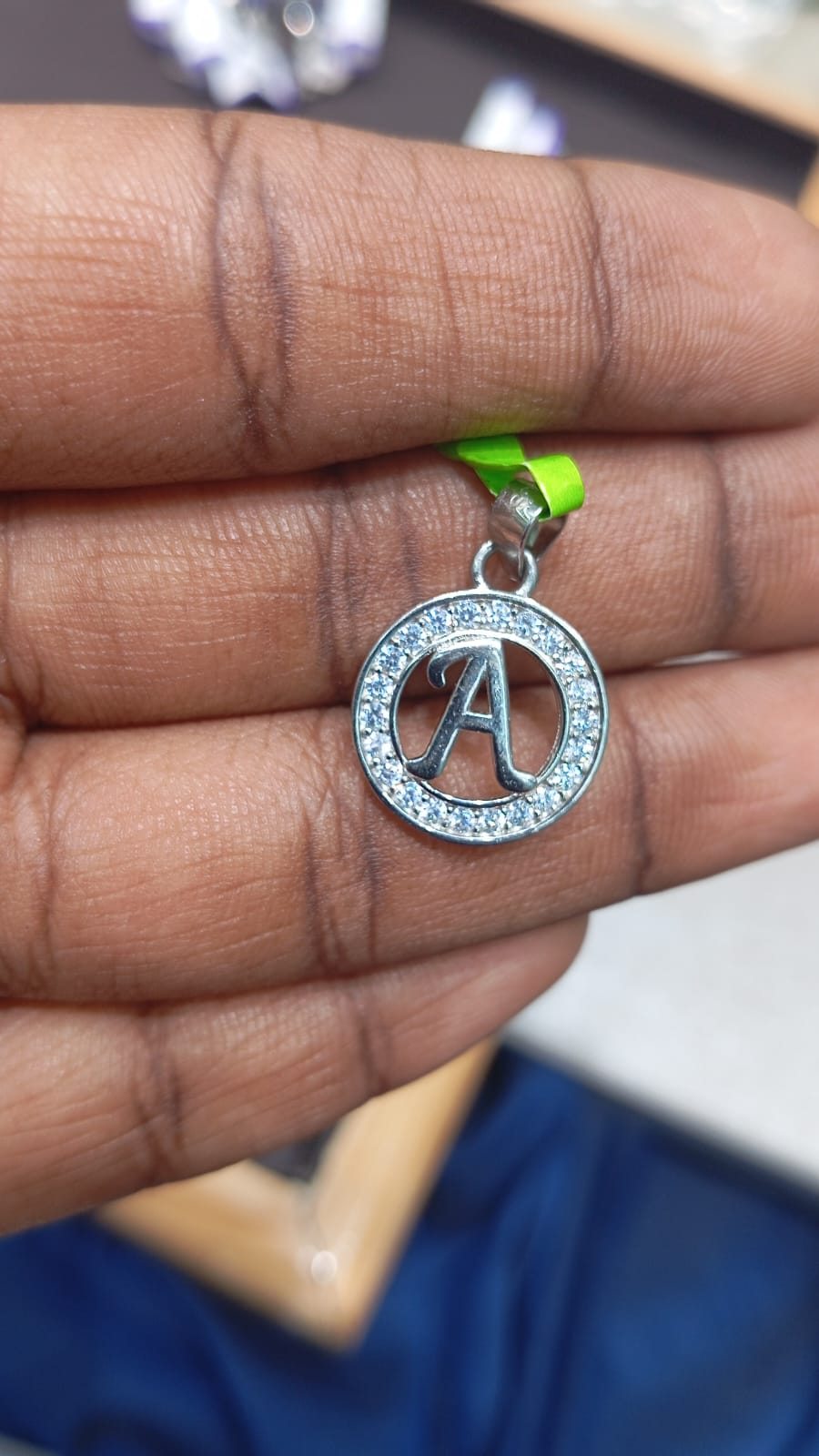 Silver Initial “A” Pendant