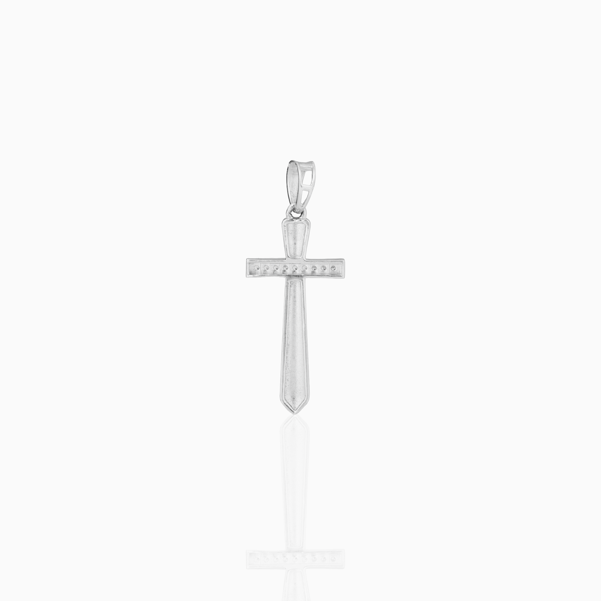 Cubic Zirconia Cross Pendant in Sterling Silver