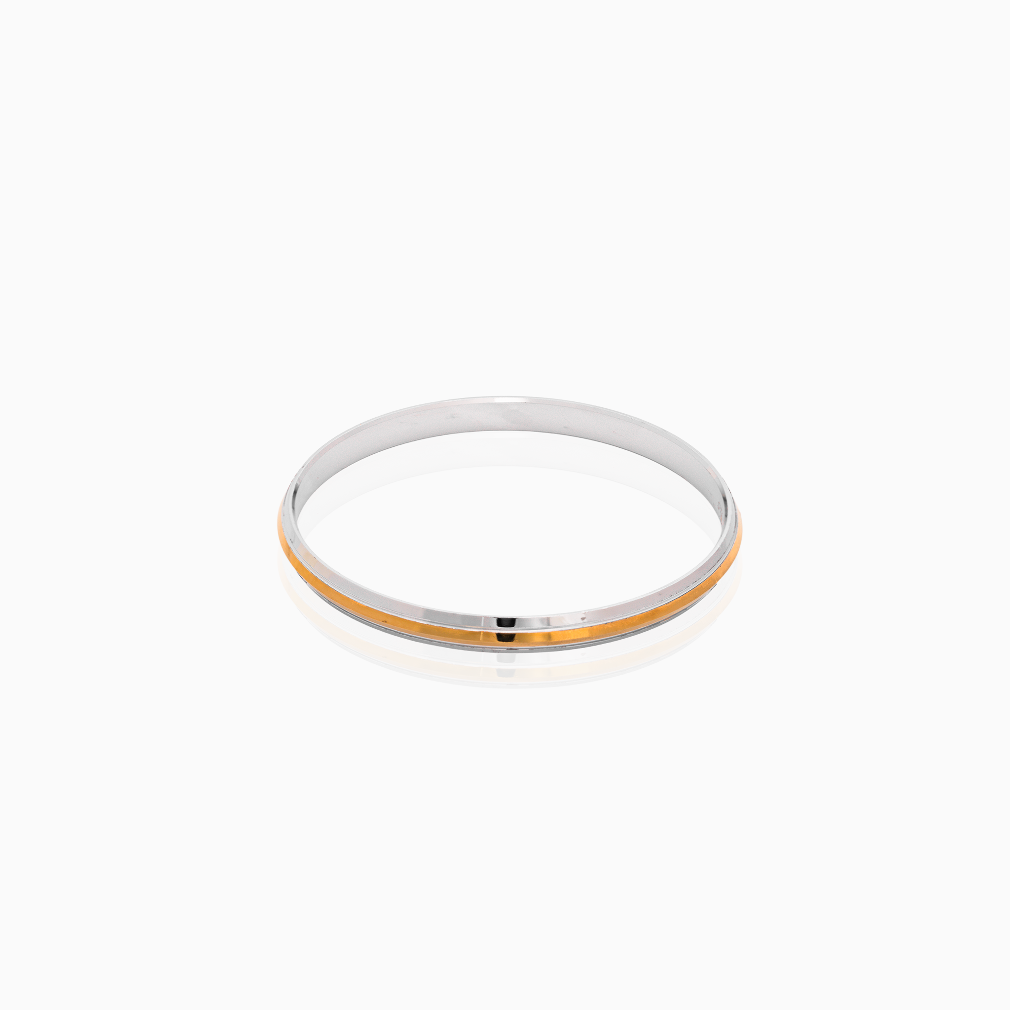 Dual-Tone Stripe Silver Kada