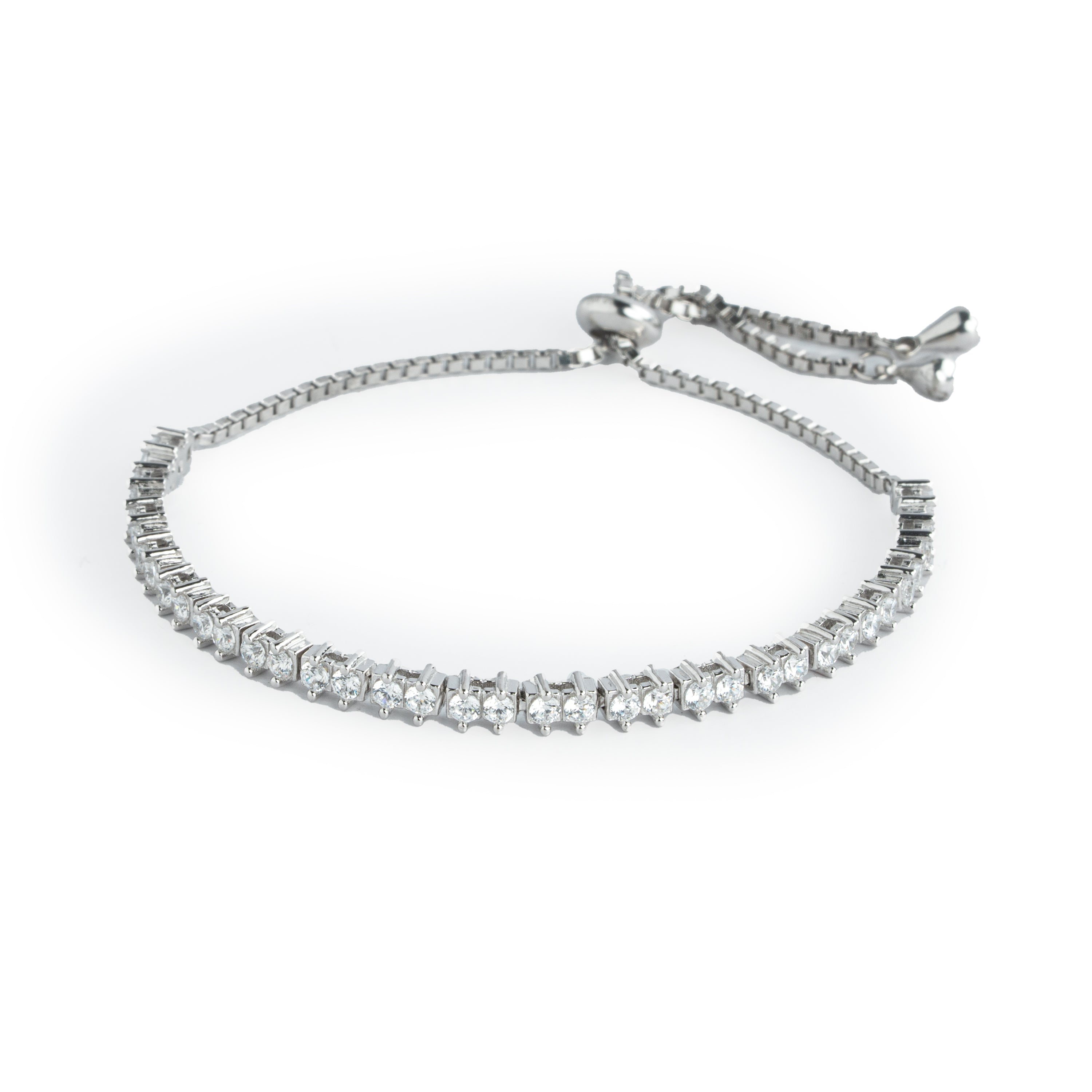 Adjustable Silver row Cubic Zirconia Stones