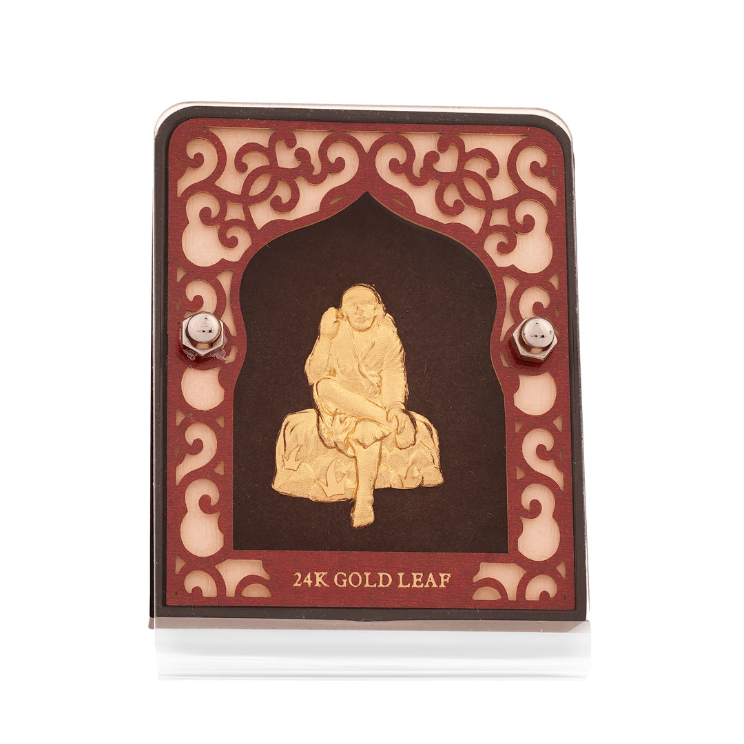 24KT Gold Foil Sai Baba Frame for Home Décor