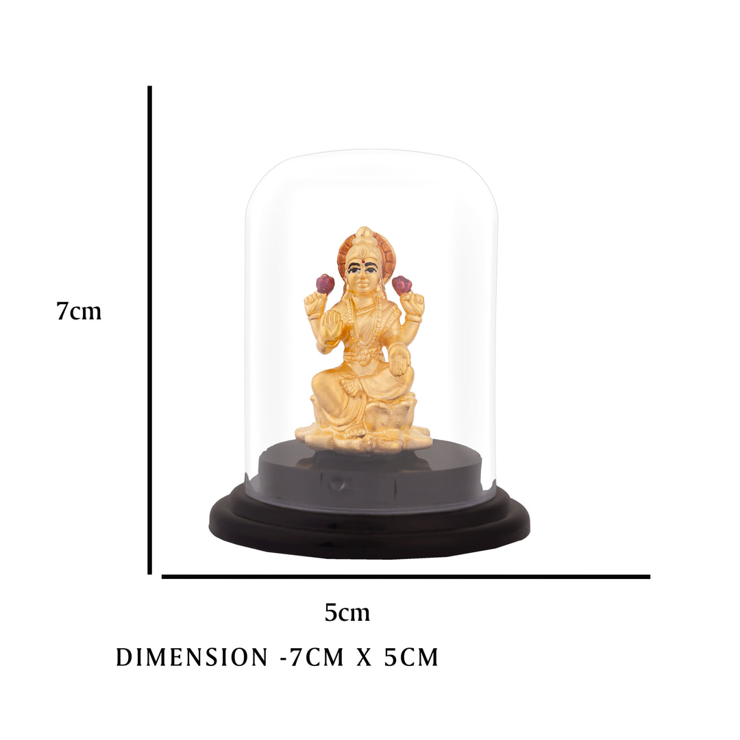 24KT Gold Plated Lakshmi Figurine with Protective Case