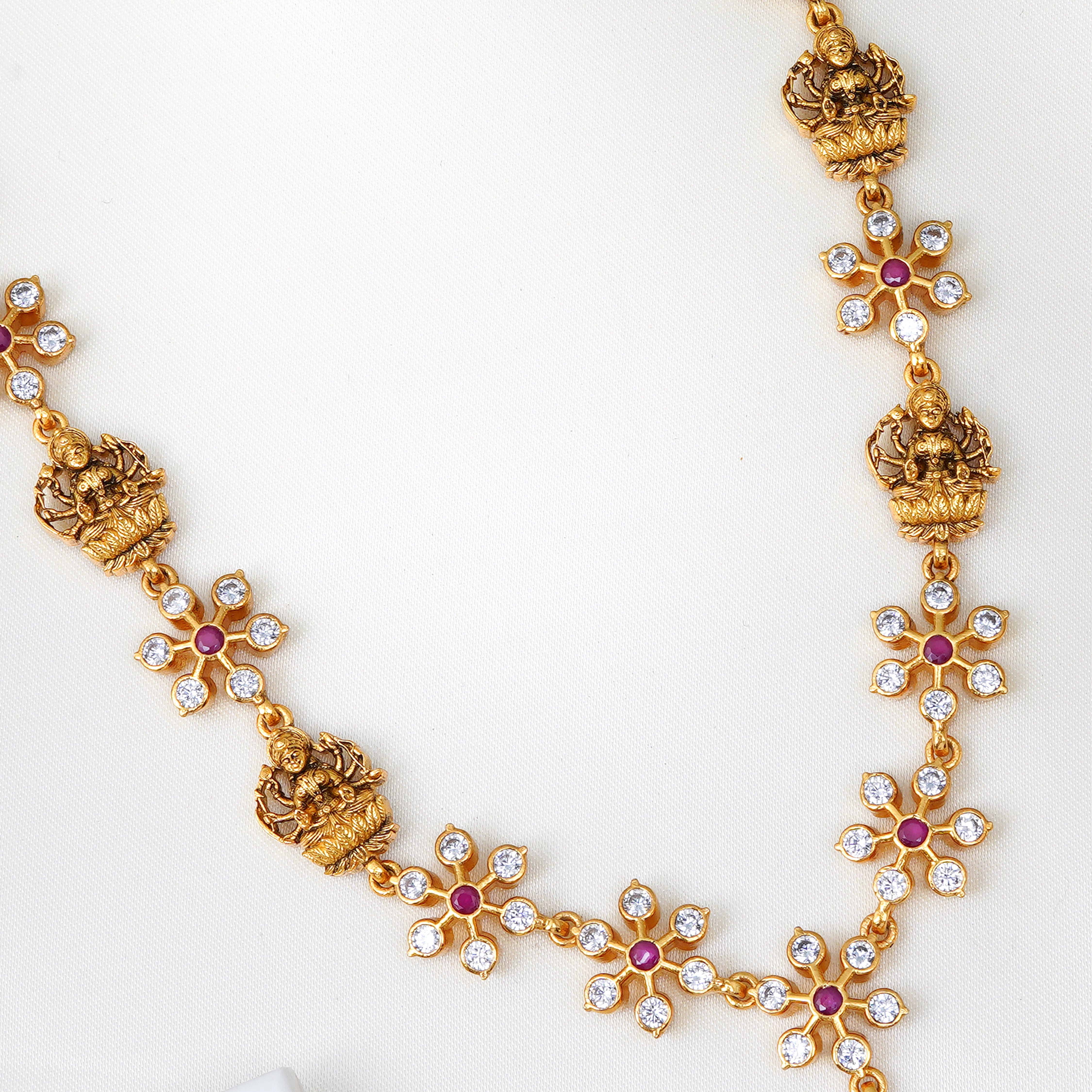 24K gold plated silver Lakshmi necklace