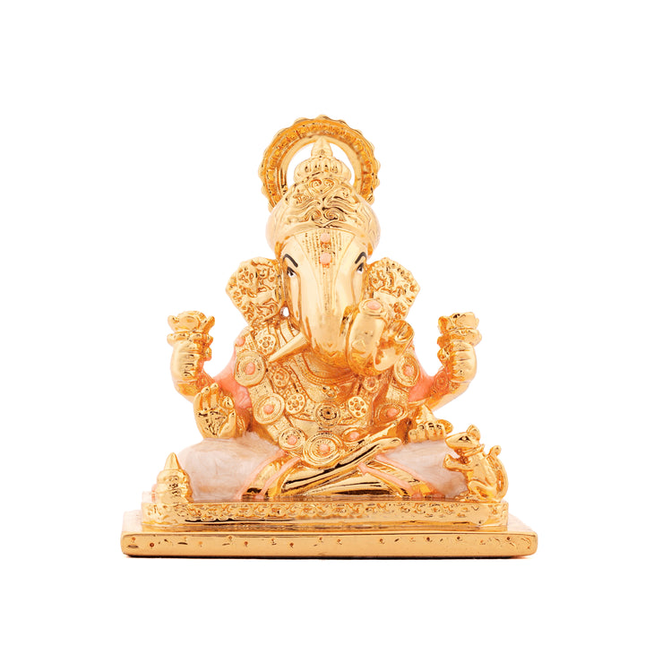 24 KT Gold Foil Vinayakar Idol