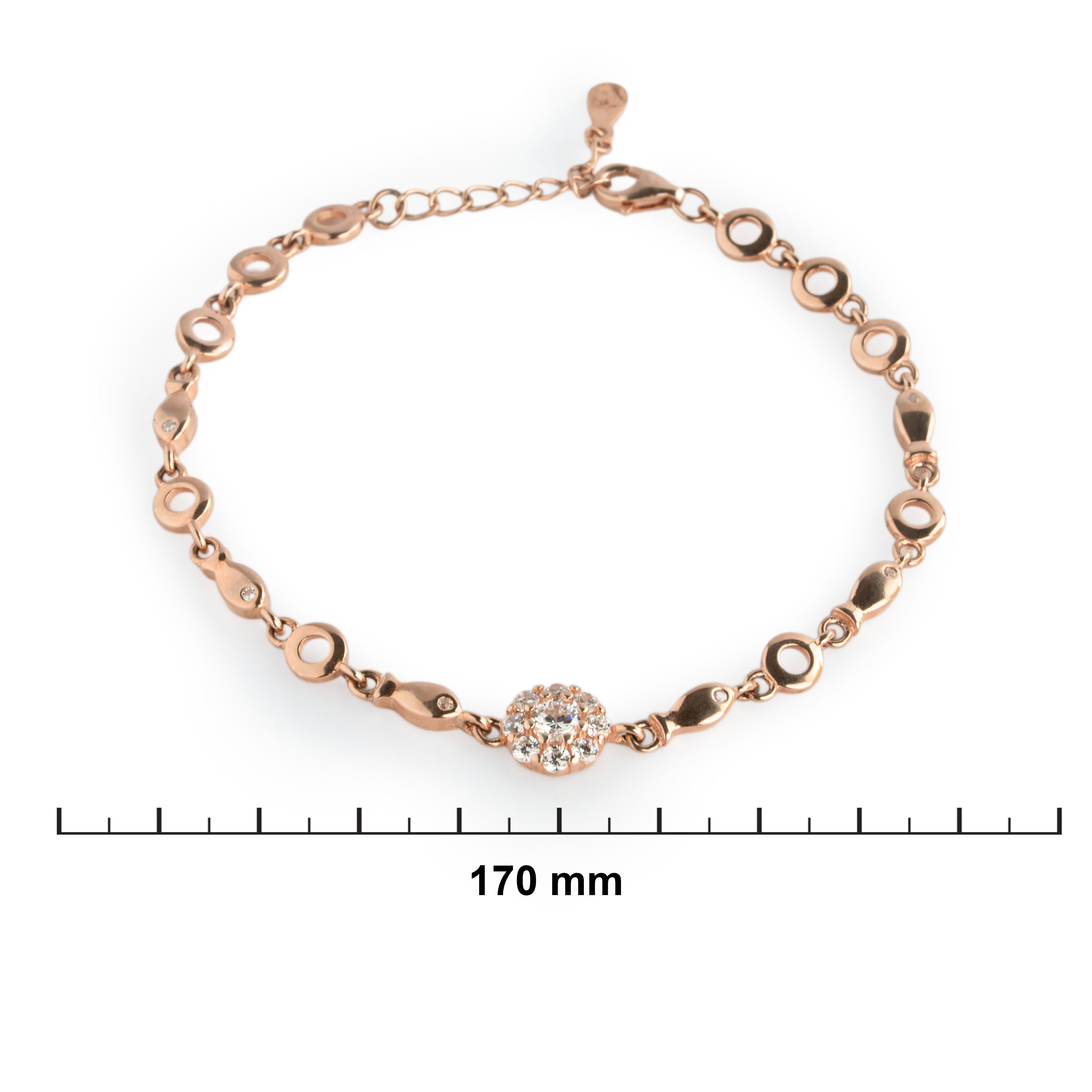 Rose Gold Plated Floral Design Bracelet