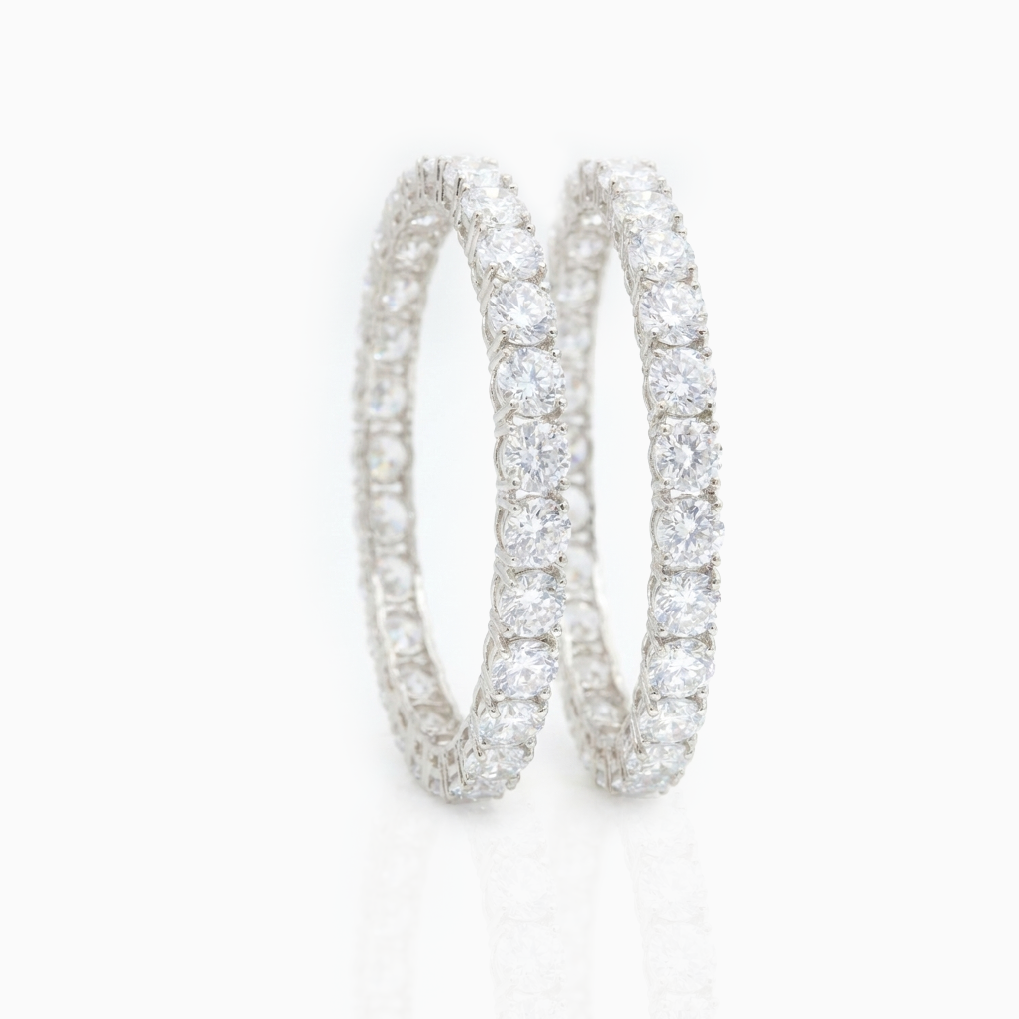 925 Silver Moissanite Tennis Bangles