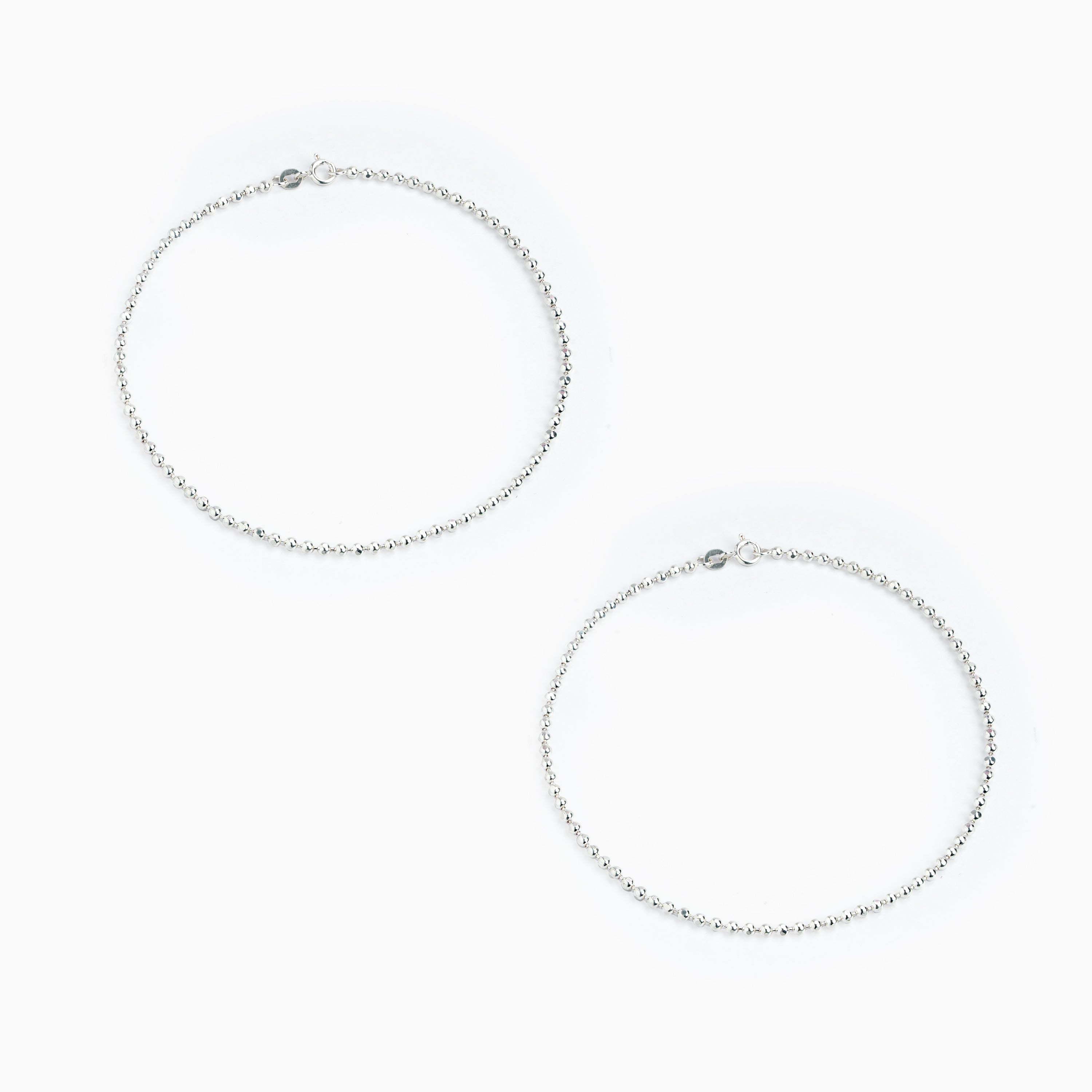 Classic Silver Ball Design Anklet