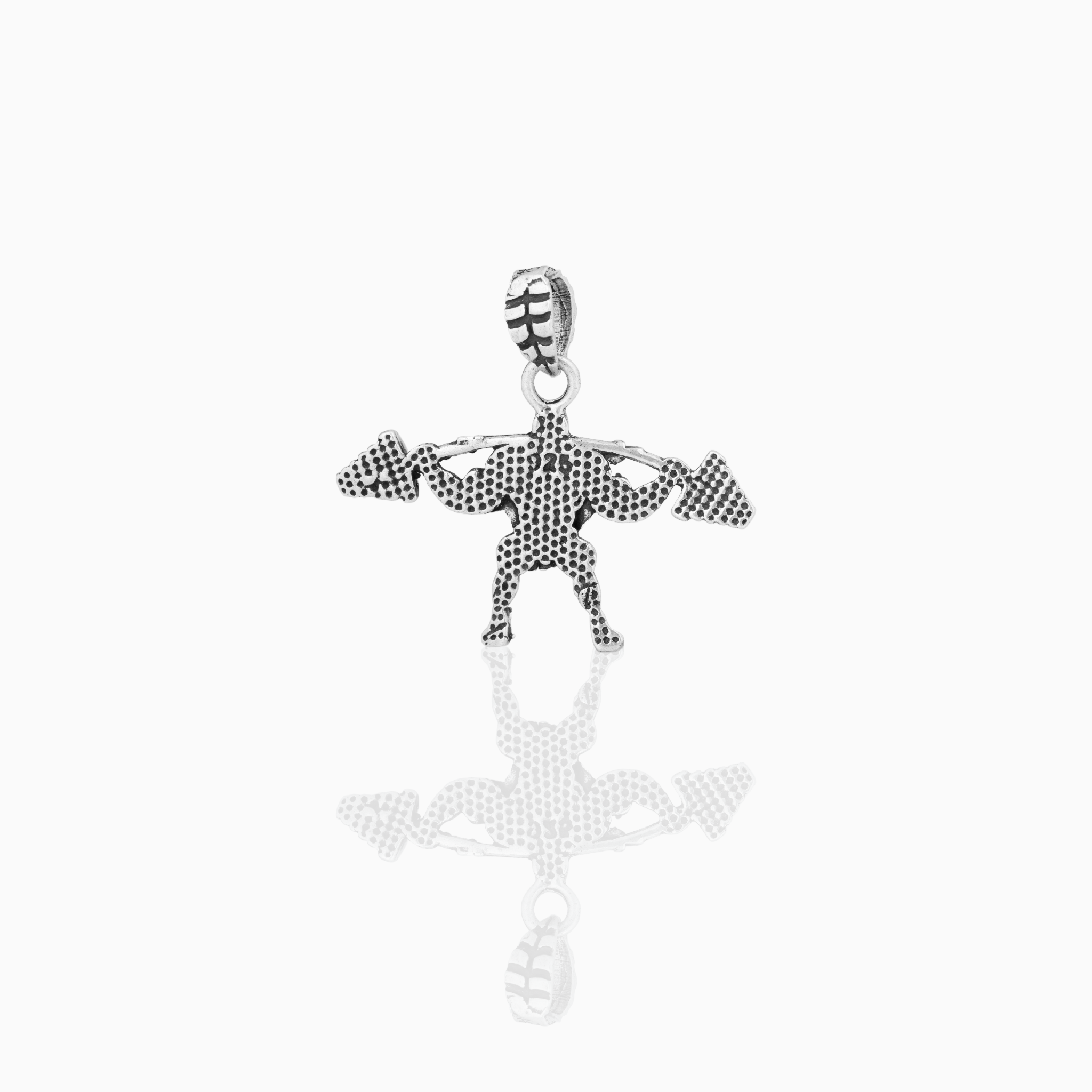 Weightlifter Silver Pendant