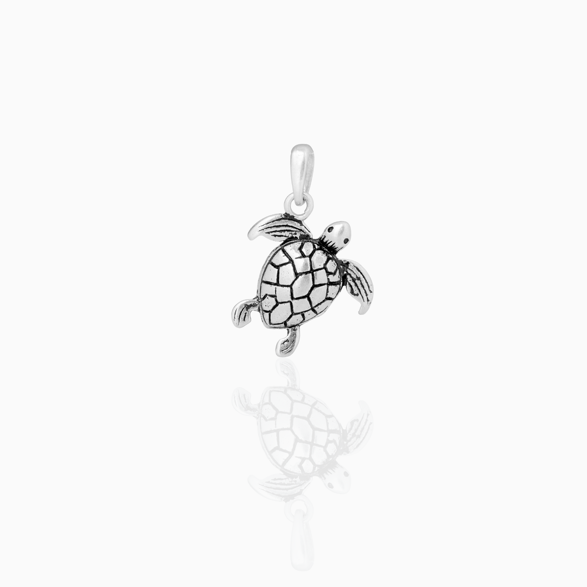 Cute Turtle Sterling Silver Charm