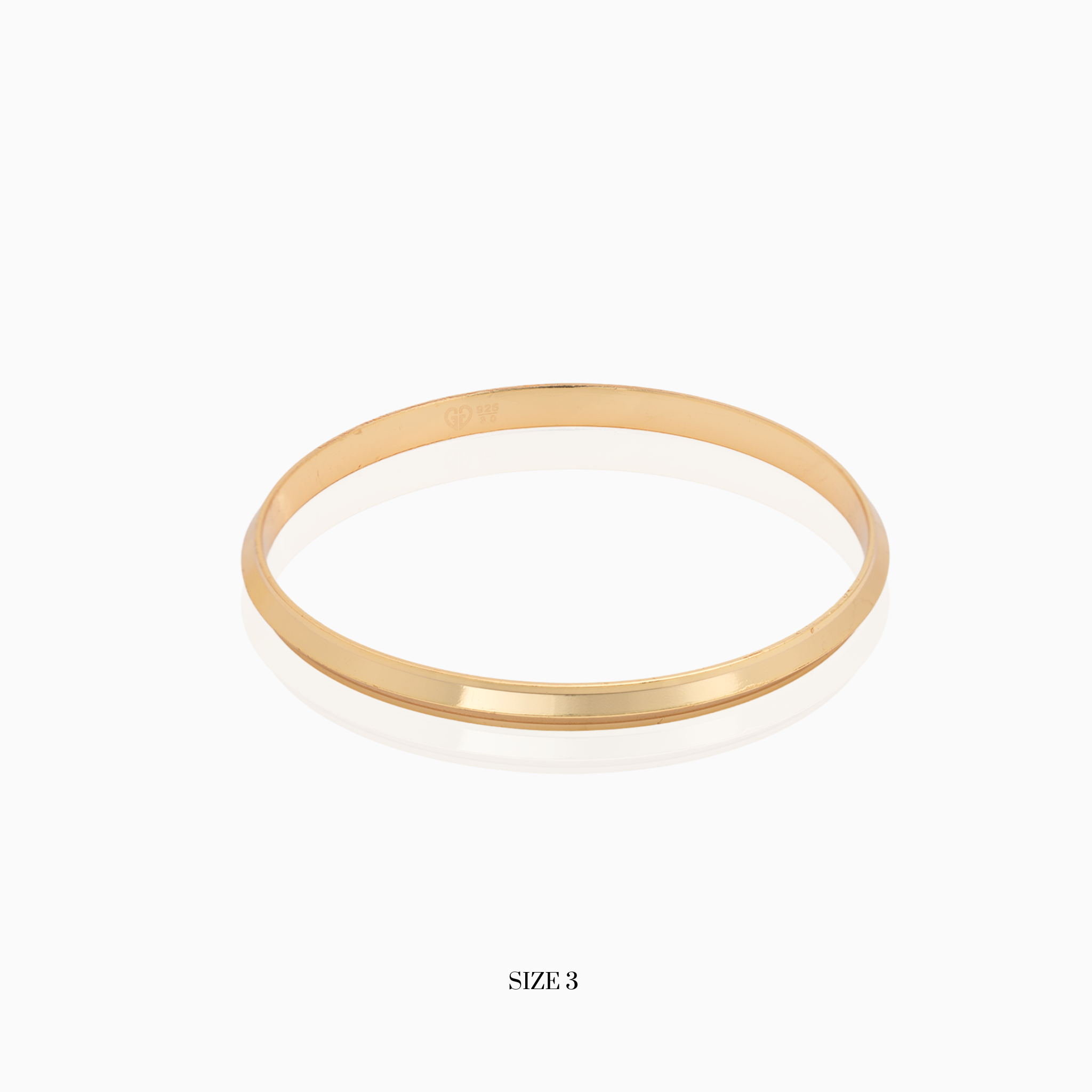 Gold-Plated Silver Mirror Finish Kada