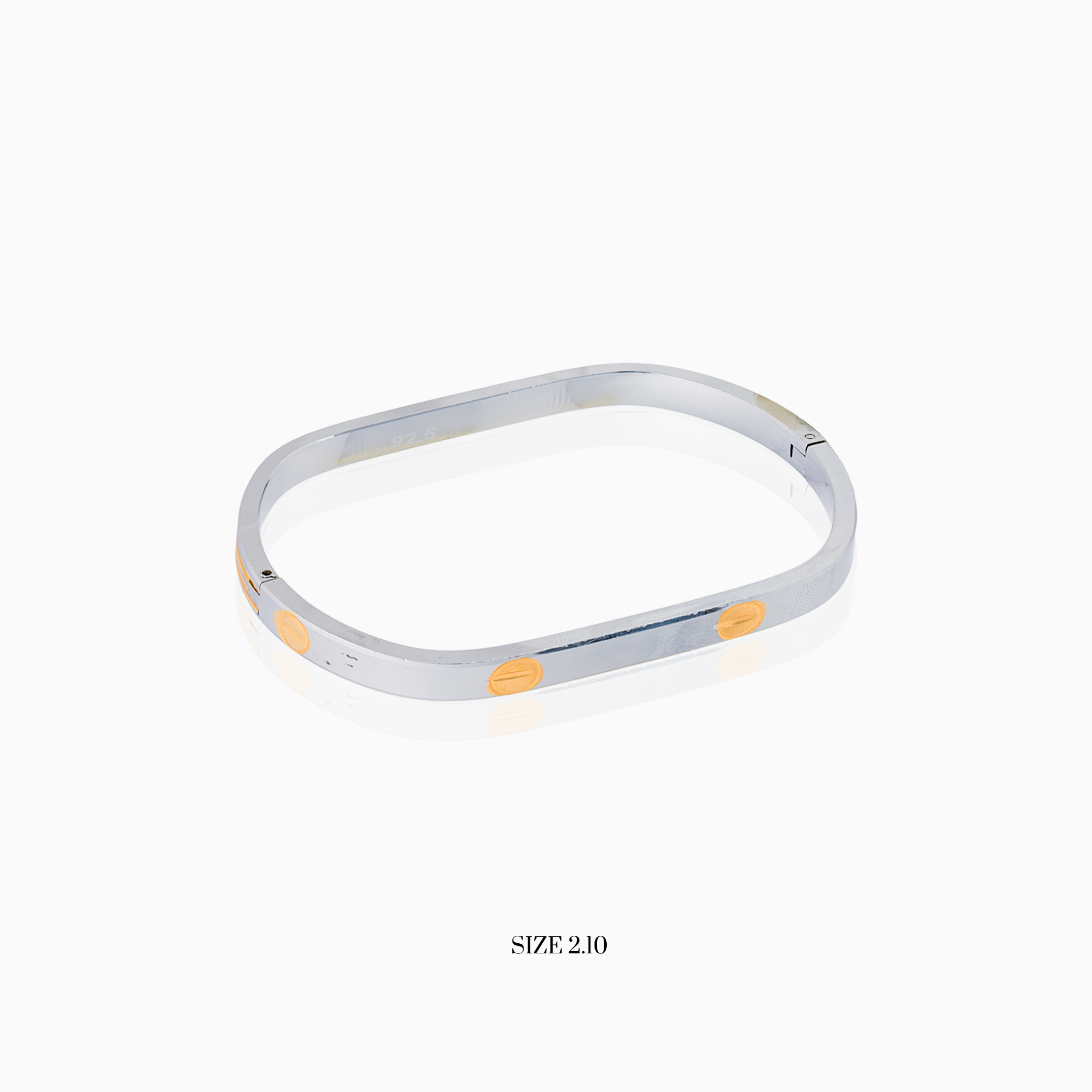 Geometric Pattern Silver Kada