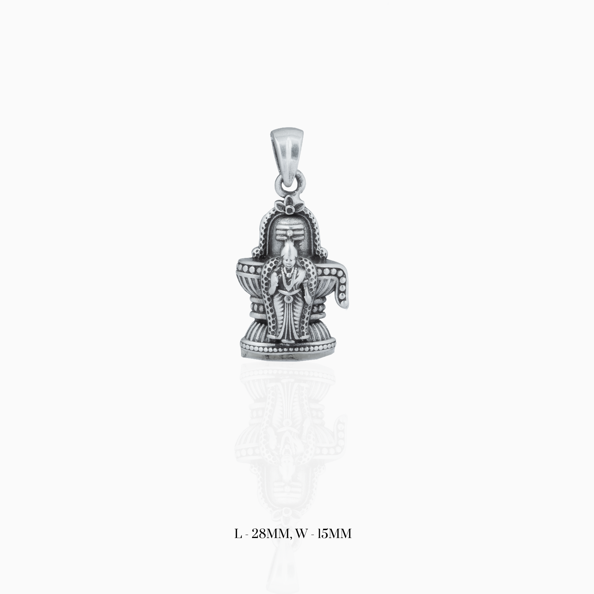 Meenakshi Sundareshwar Sterling Silver Pendant