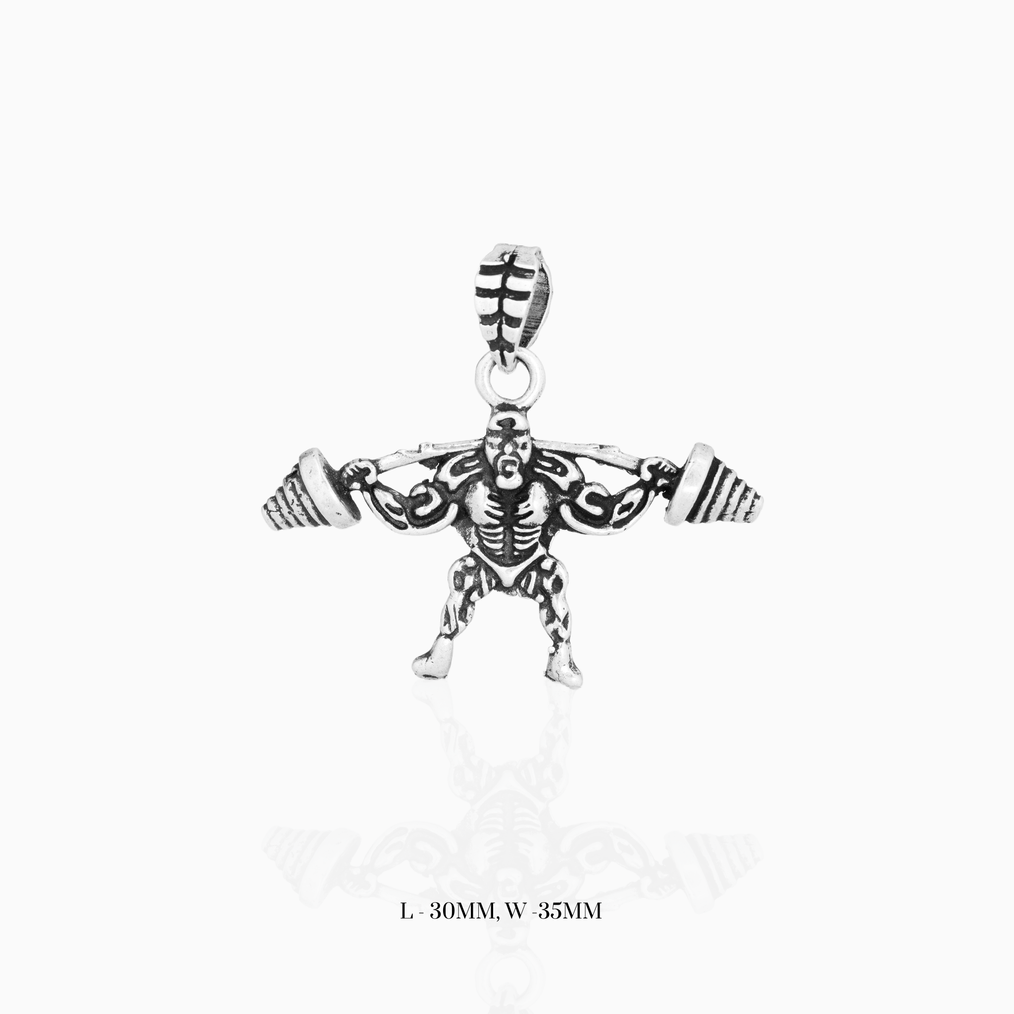 Weightlifter Silver Pendant