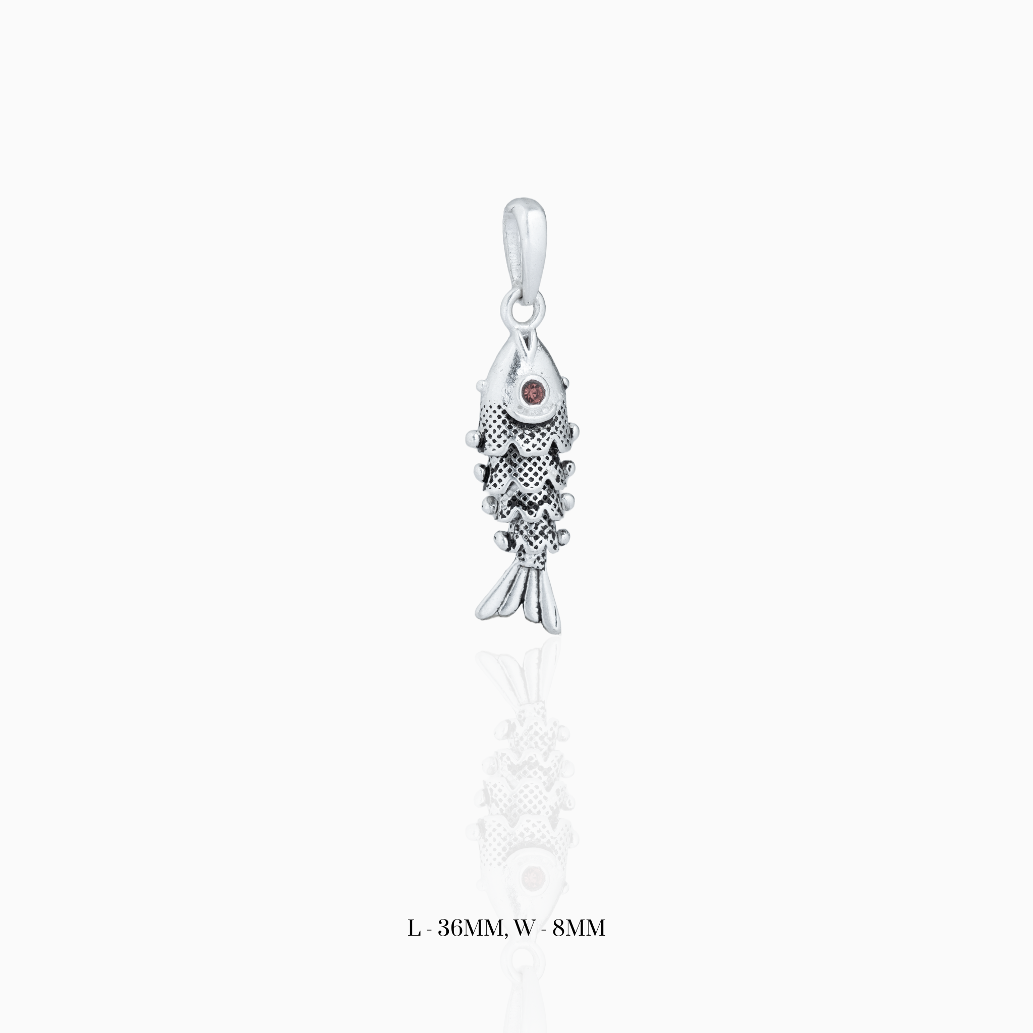 Fish-Shaped Silver Pendant