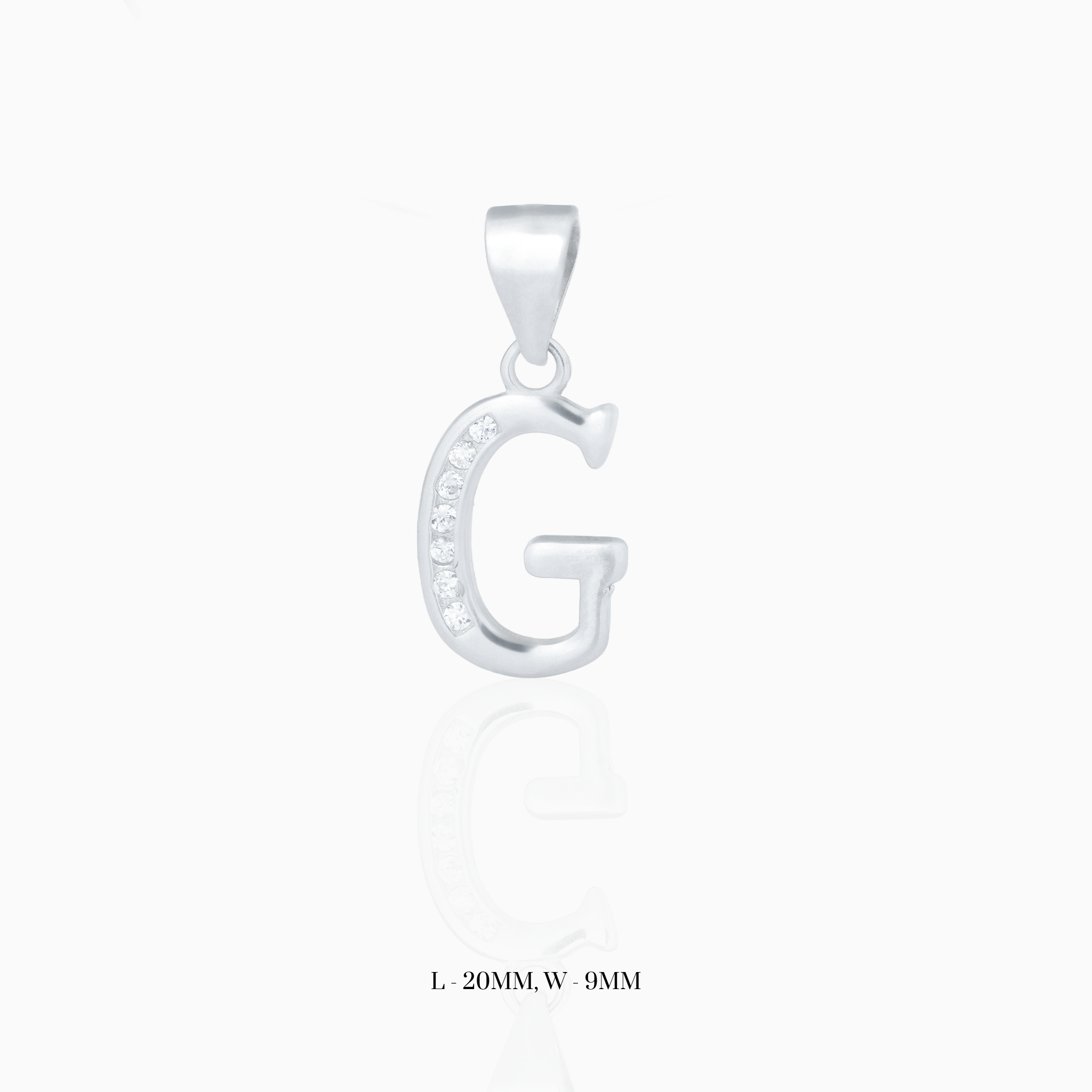 Silver Initial “G” Pendant