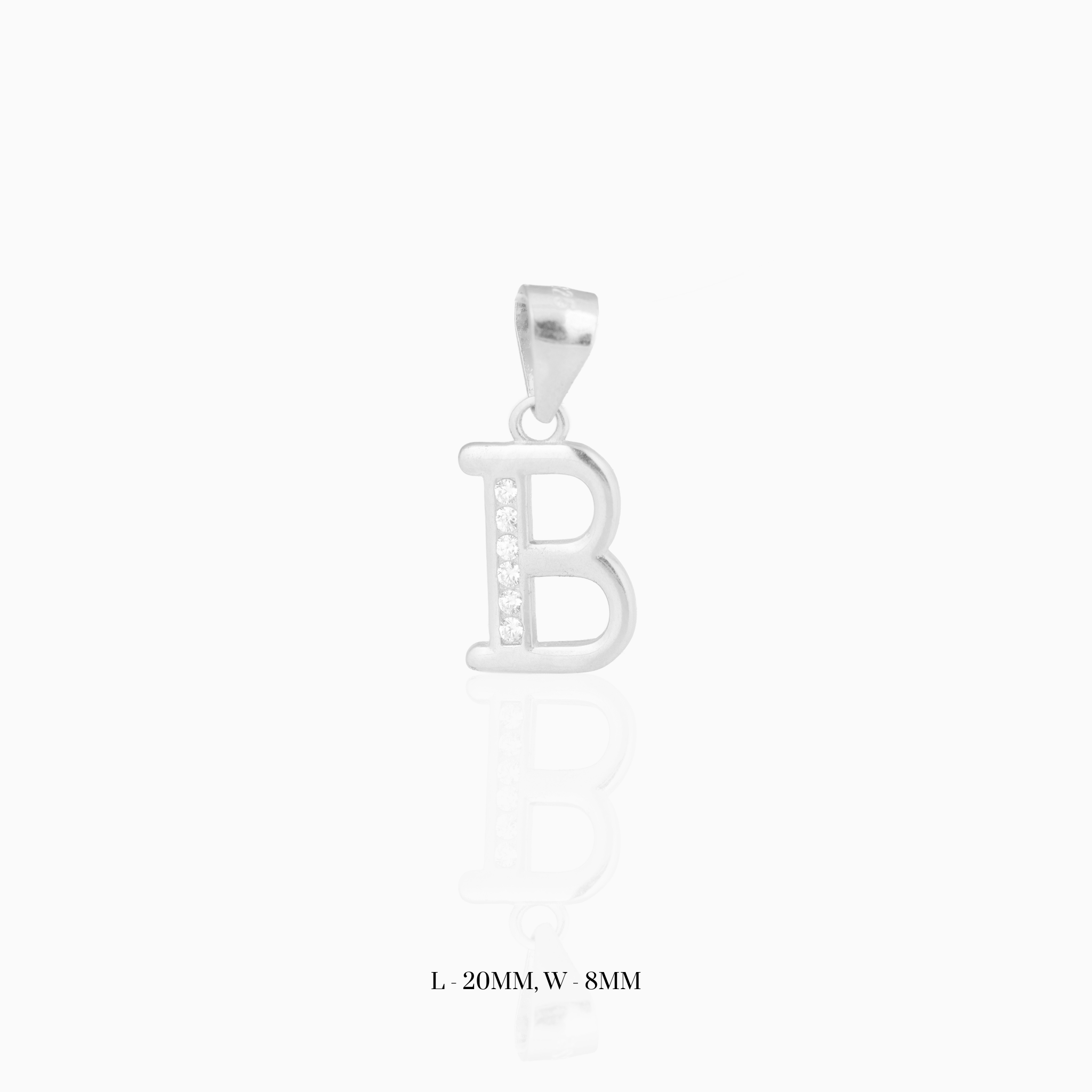 Silver Initial “B” Pendant