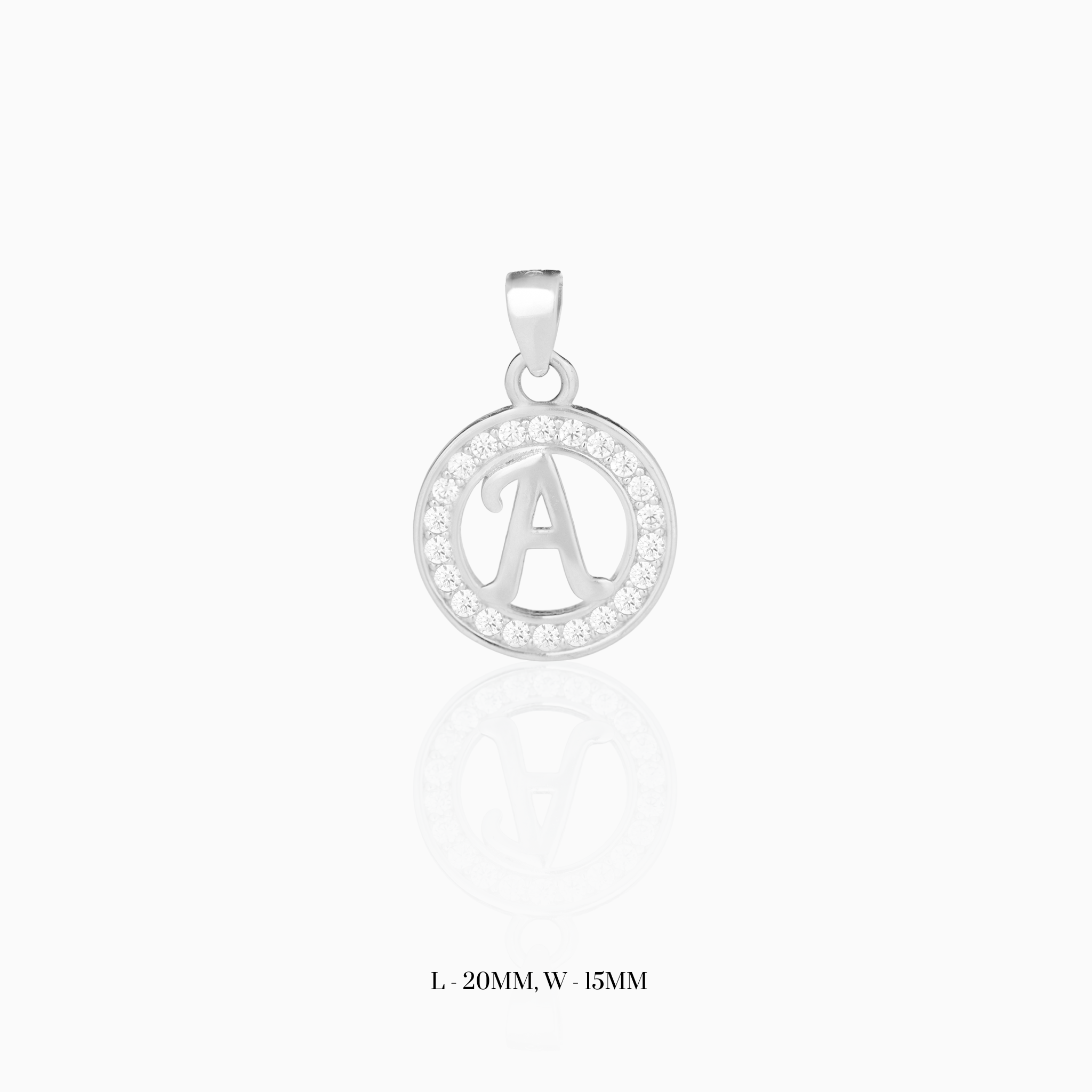 Silver Initial “A” Pendant