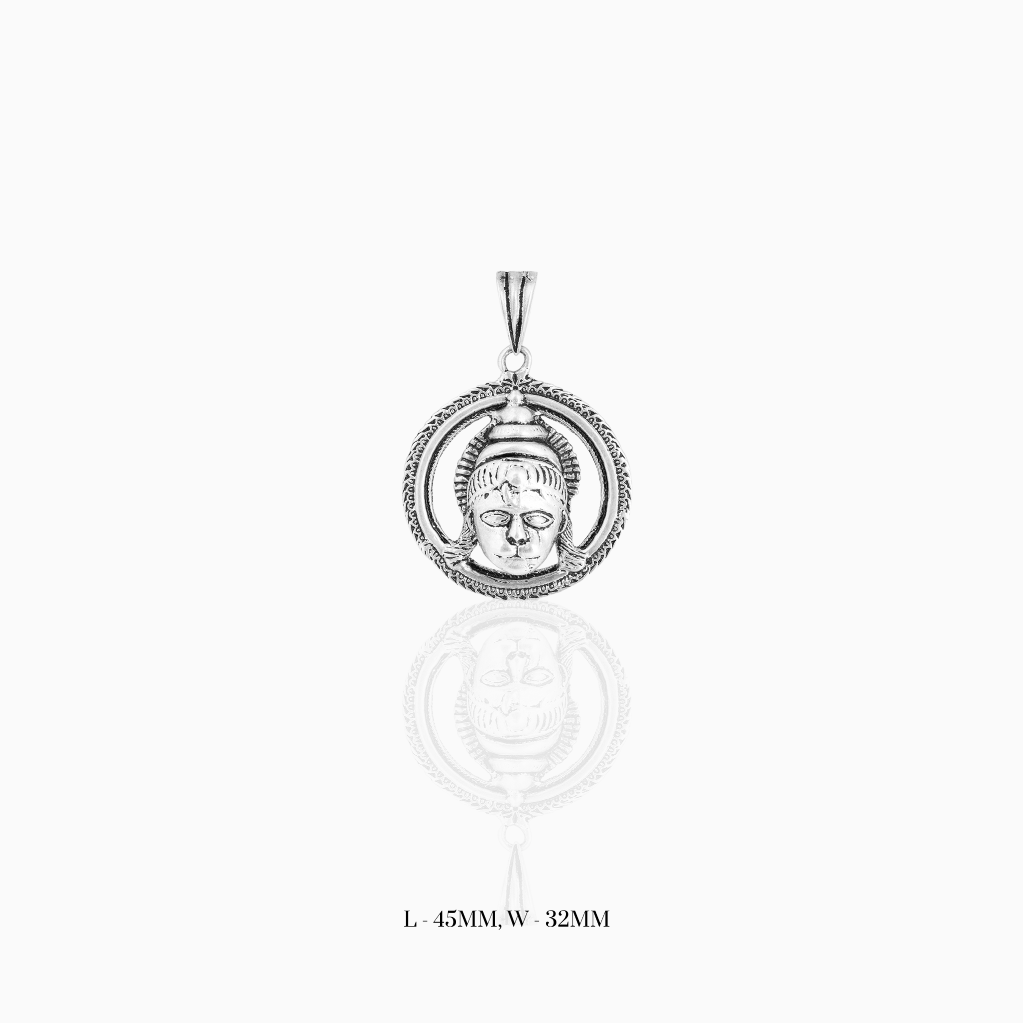 Lord Hanuman Face Silver Pendant
