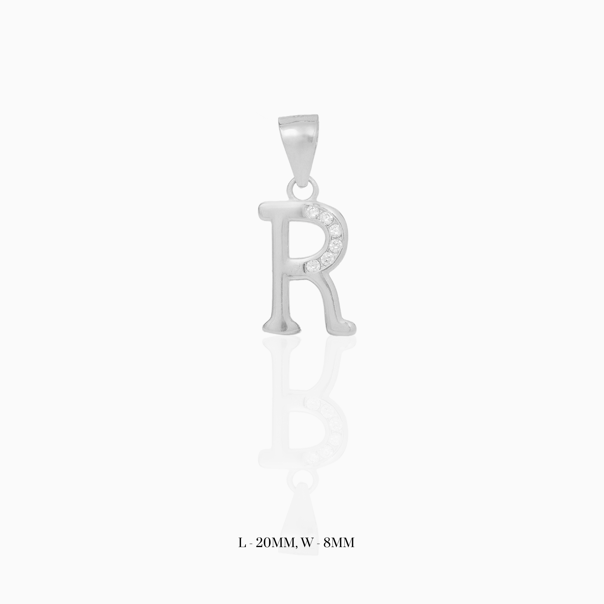 Silver Initial “R” Pendant