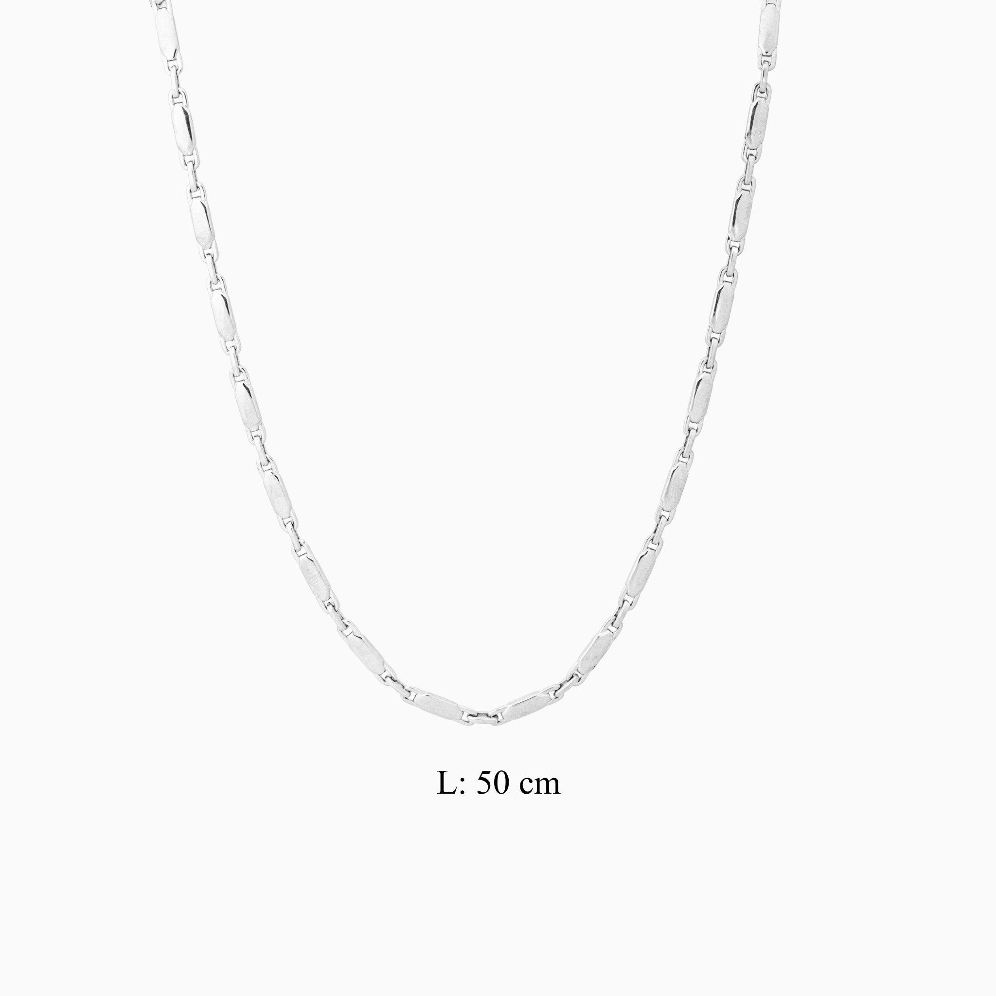 50cm mens silver chain