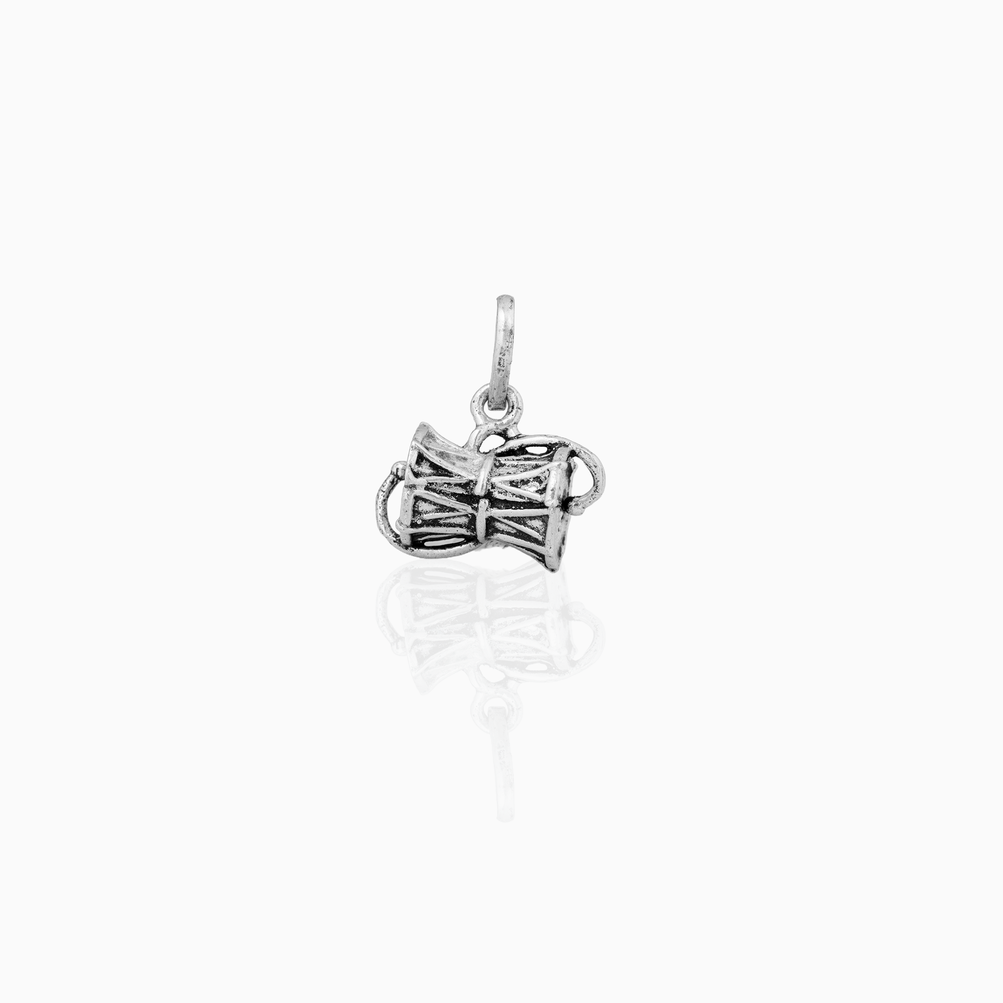 Damru Silver Pendant