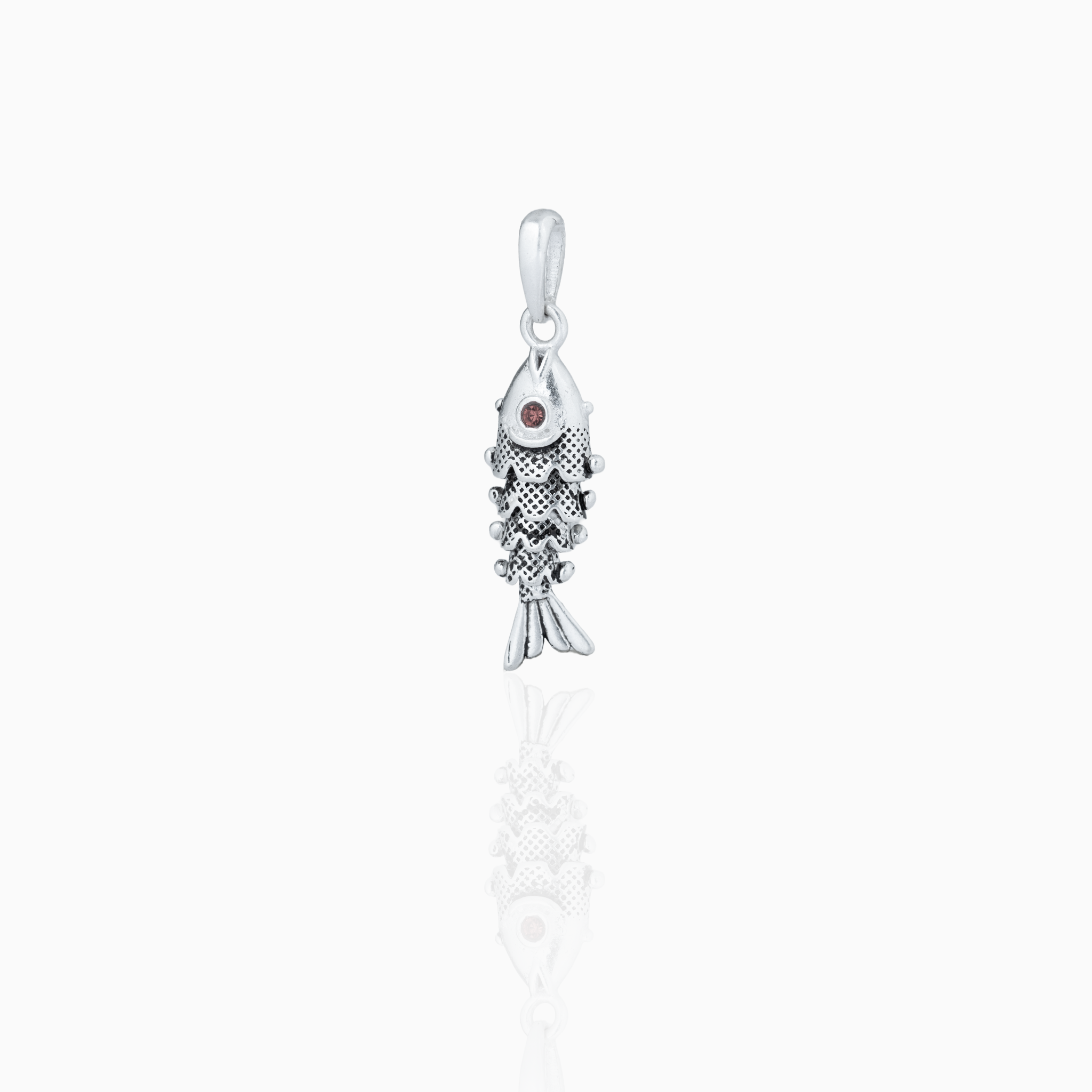 Fish-Shaped Silver Pendant