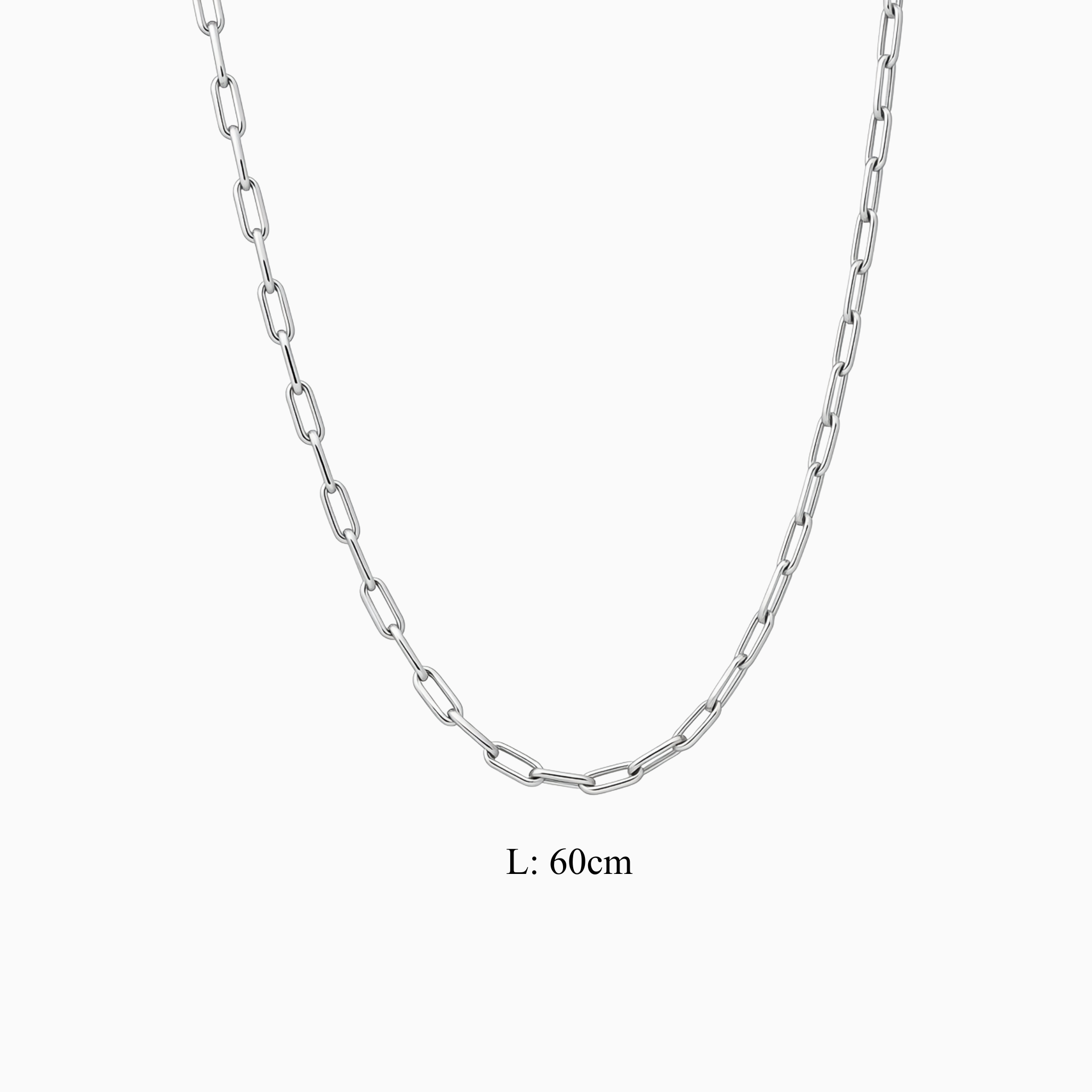 60 cm mens silver link chain